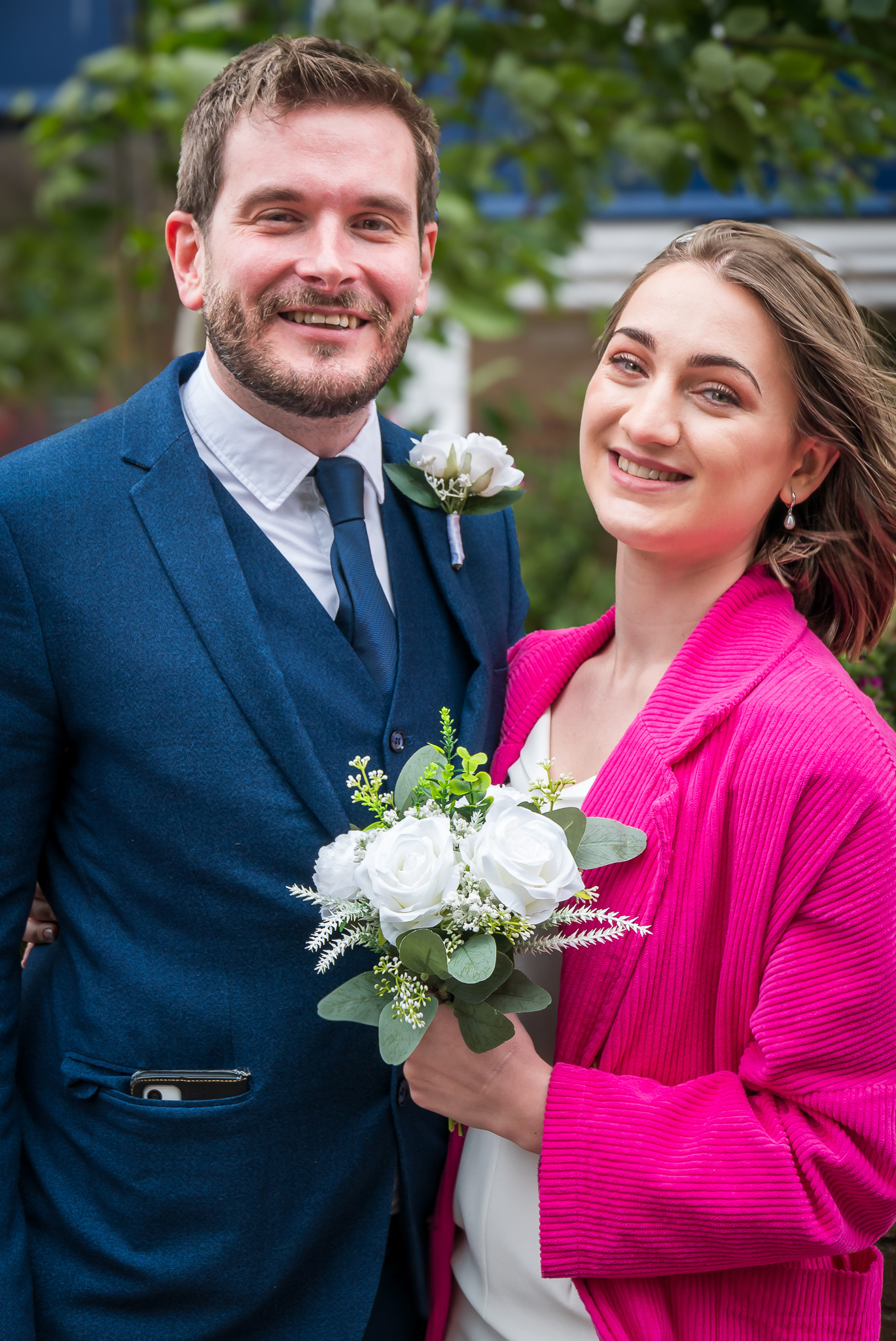 Matt and Millie, residents of Deal, who were married today, 31st May, 2024, at the Town Hall. I met them walking up the High Street after the ceremony. They did not have a photographer at the wedding. 