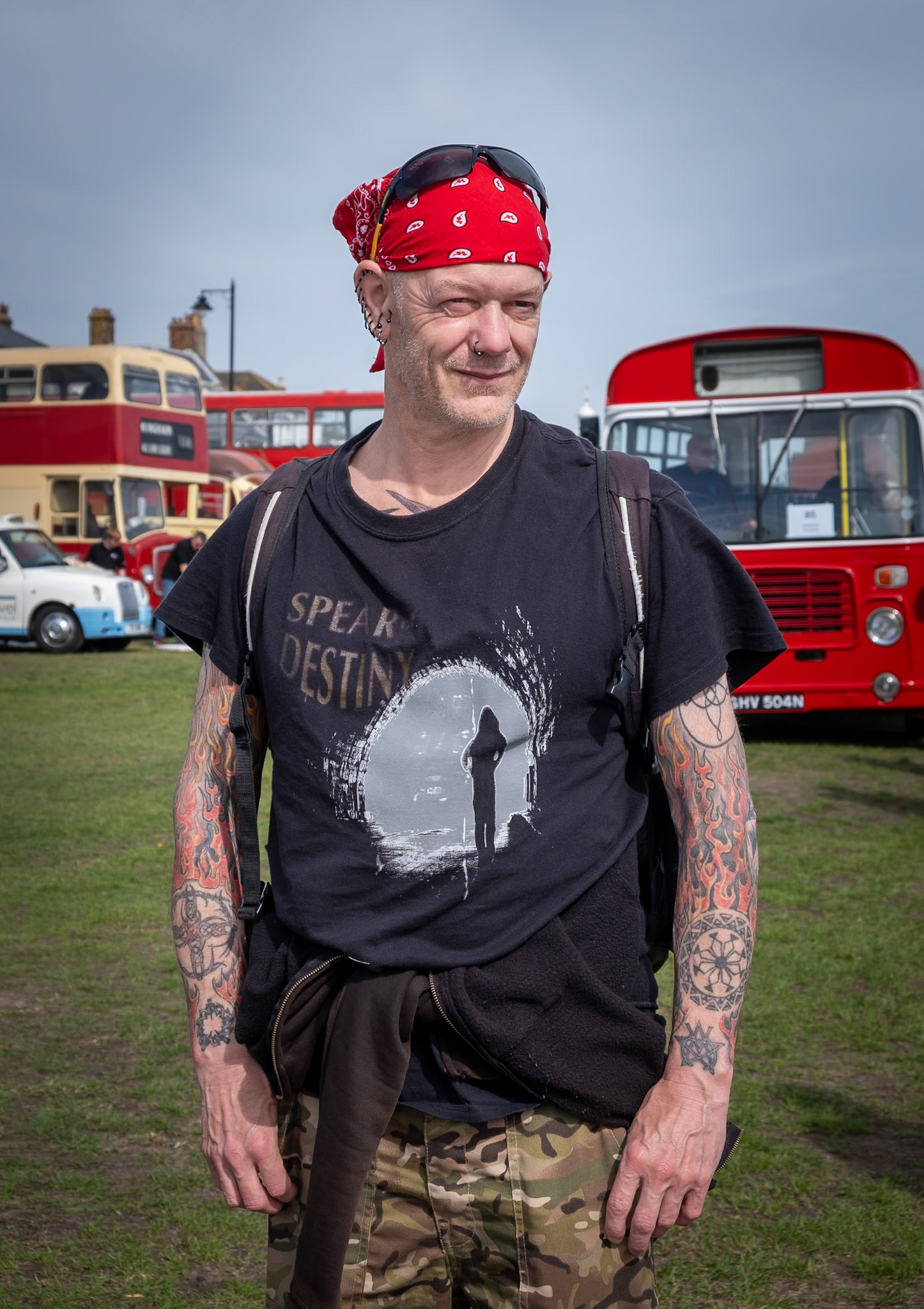 Steve, a traveller from Penzance. Walmer Bus Display, Walmer Green, 6th September, 2025.