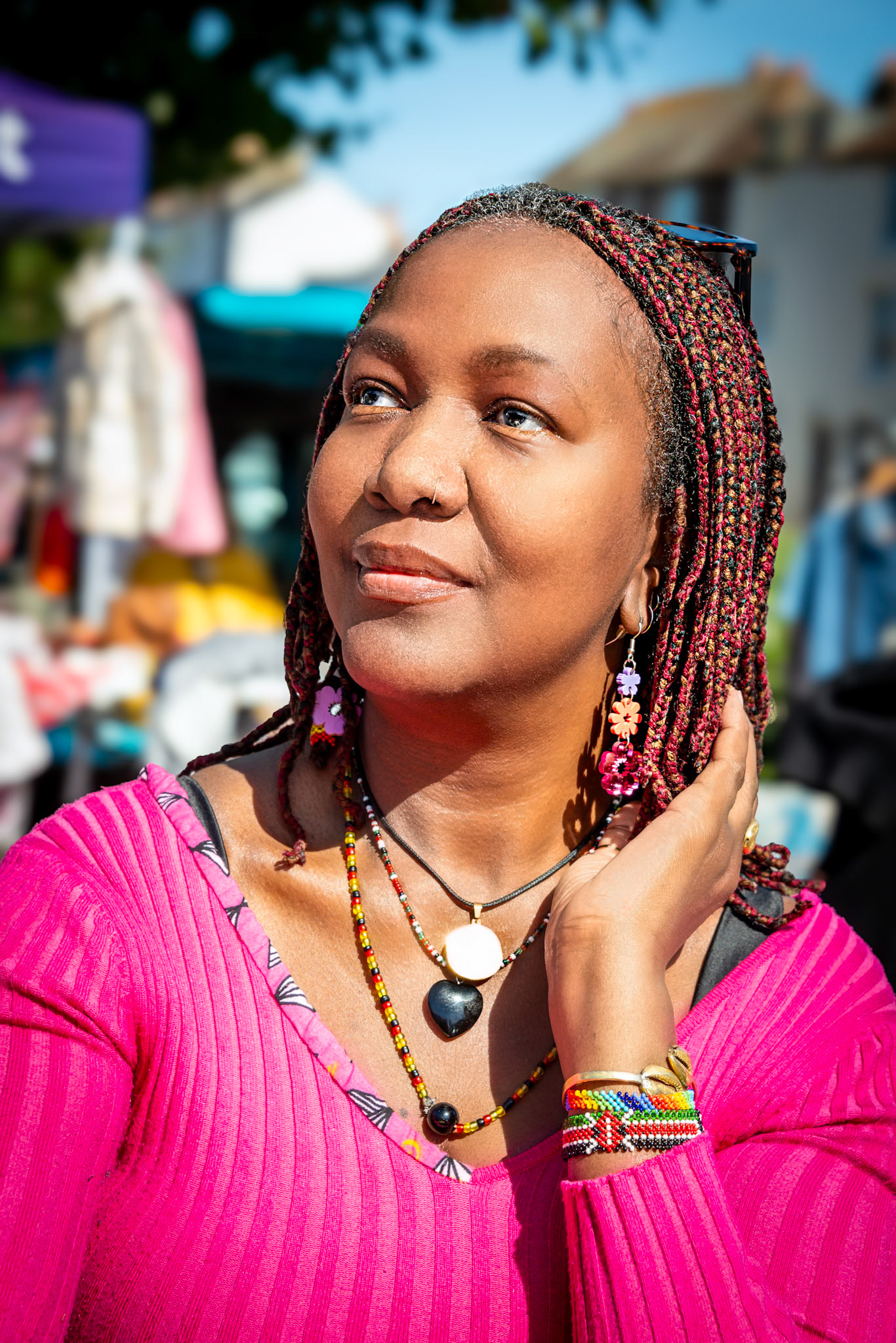 Angelina, a maker and creator down from London. Pascal's Wine Stall, Deal Market, 14th September, 2024.