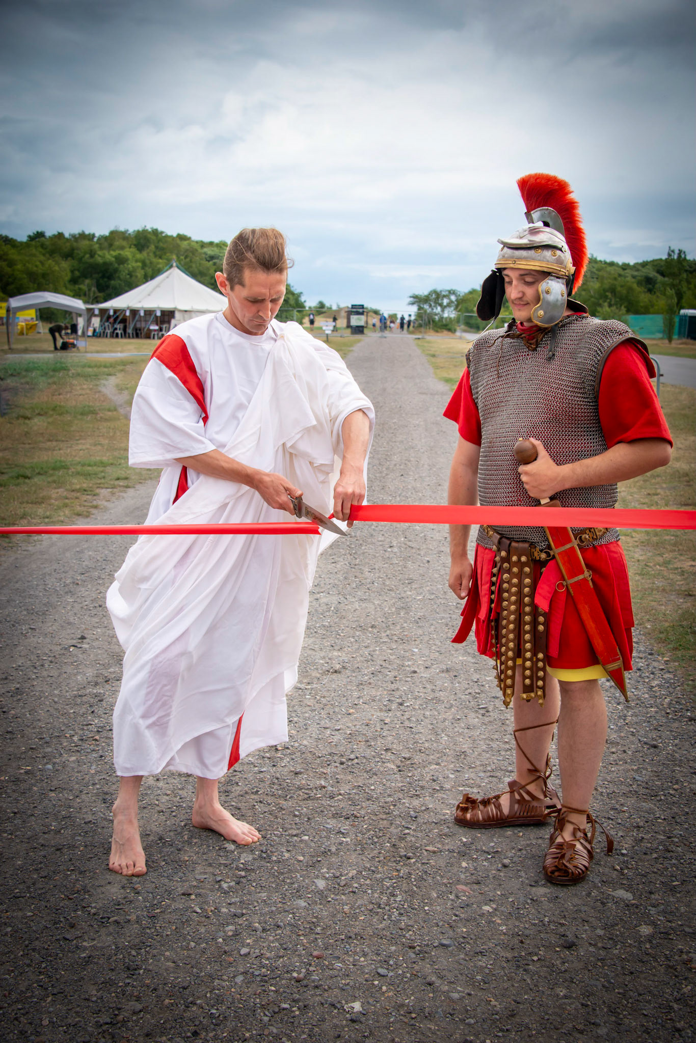 George Chittenden, Director of the History Project, opening Kent's Roman Festival