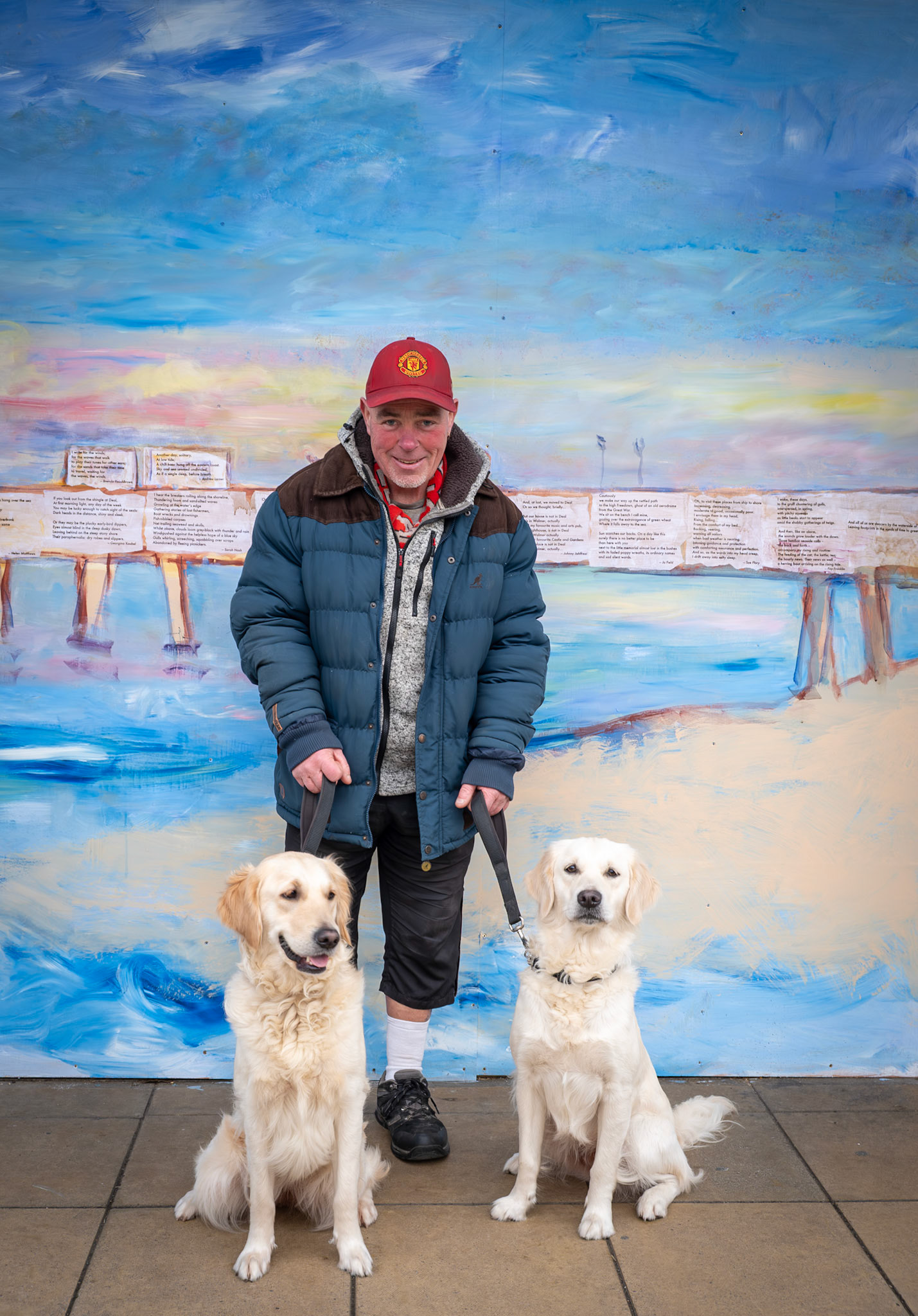 Joe with his friends, Stella  and Bella. 8th February.
