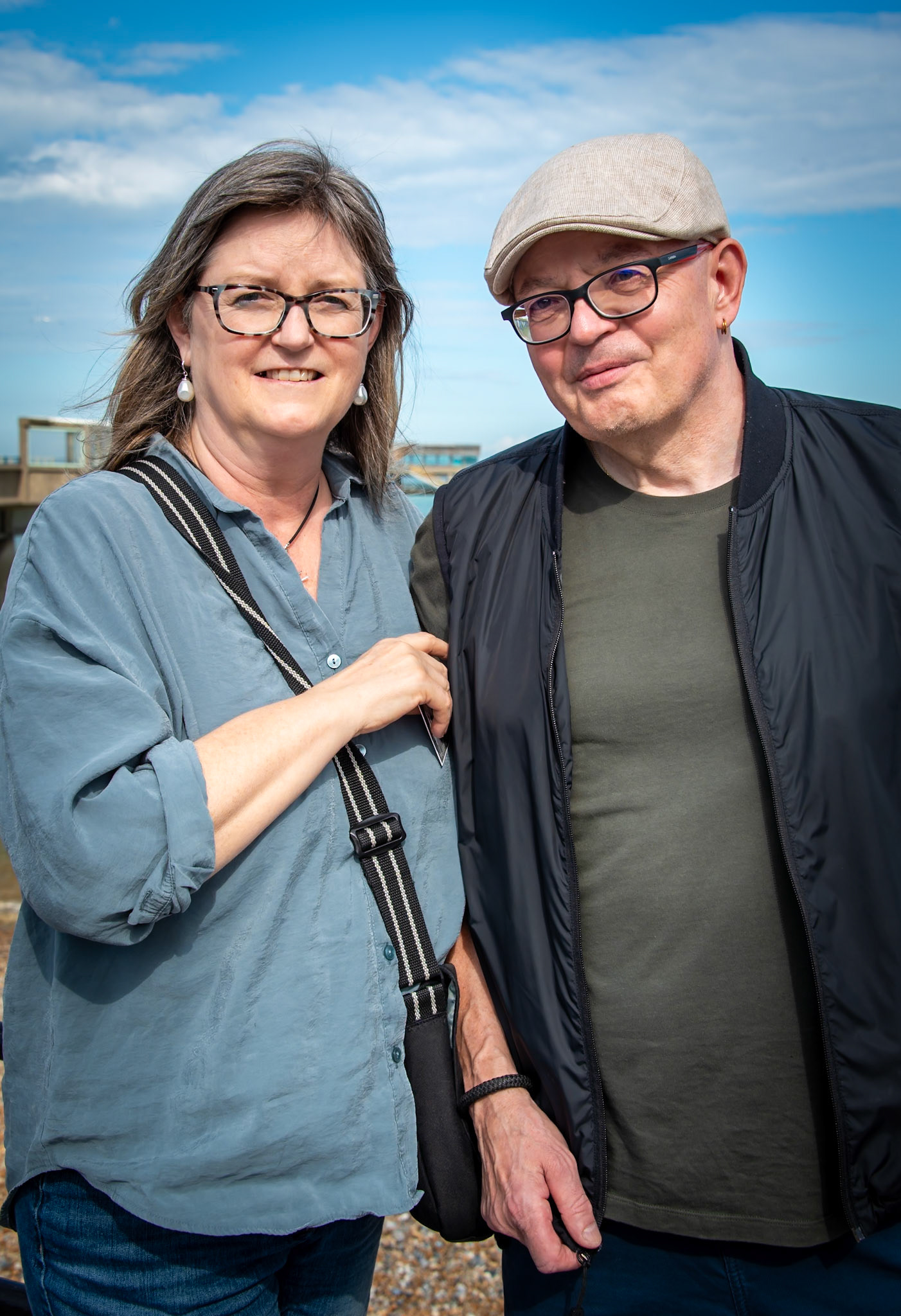 Petra and Werner, visiting from Dusseldorf, Germany. Petra is a social worker. Werner is retired. They will be touring eastern and northern England as far as Newcastle. Beach Street, 22nd June, 2024.