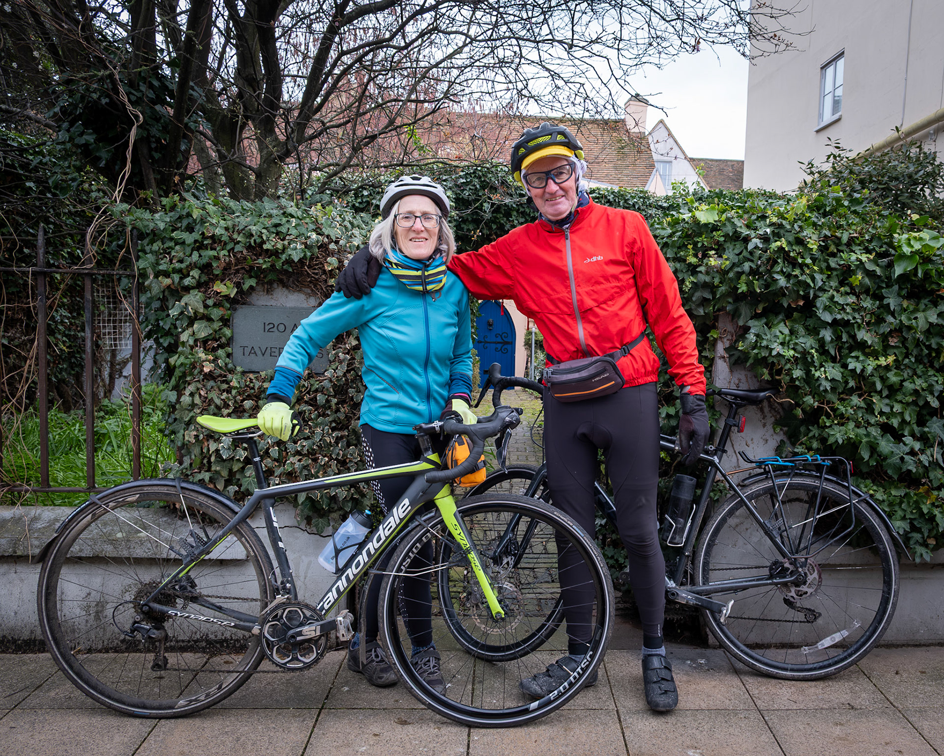 Liz and Martin, members of Walmer and Deal Wheelers, heading home after a ride to Ransgate. 28th February.
