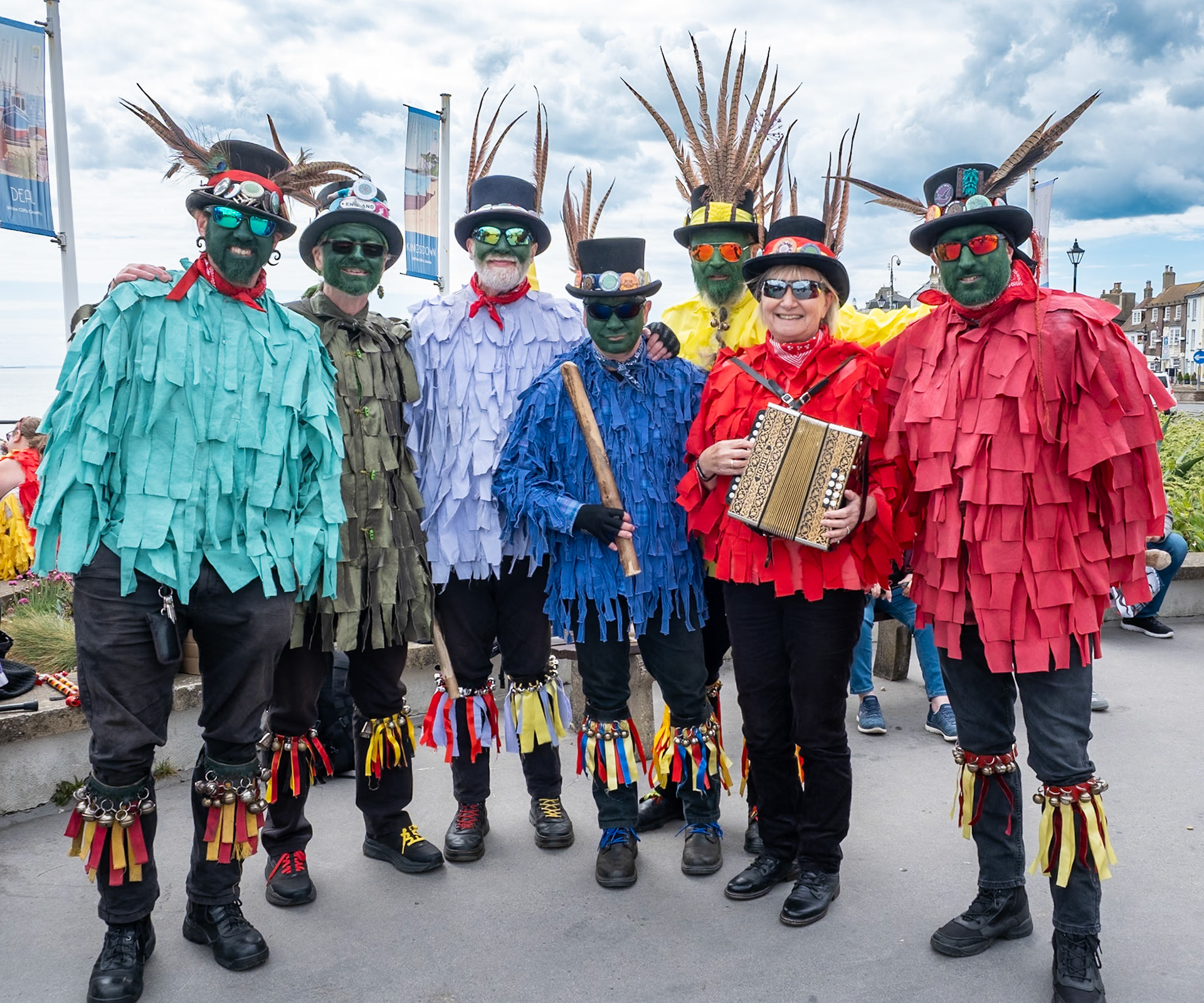 Motley Morris Dancers visting from Dartford. Deal Pier, 16th May, 2026. https://www.motley-morris.co.uk/