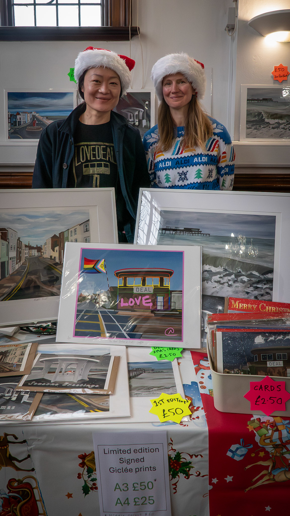 Nance and Sarah of Nance Chan Art at the South East Artists (SEAS) art and crafts fair at the Landmark Centre, 29th November, 2025. www.nancechanart.com