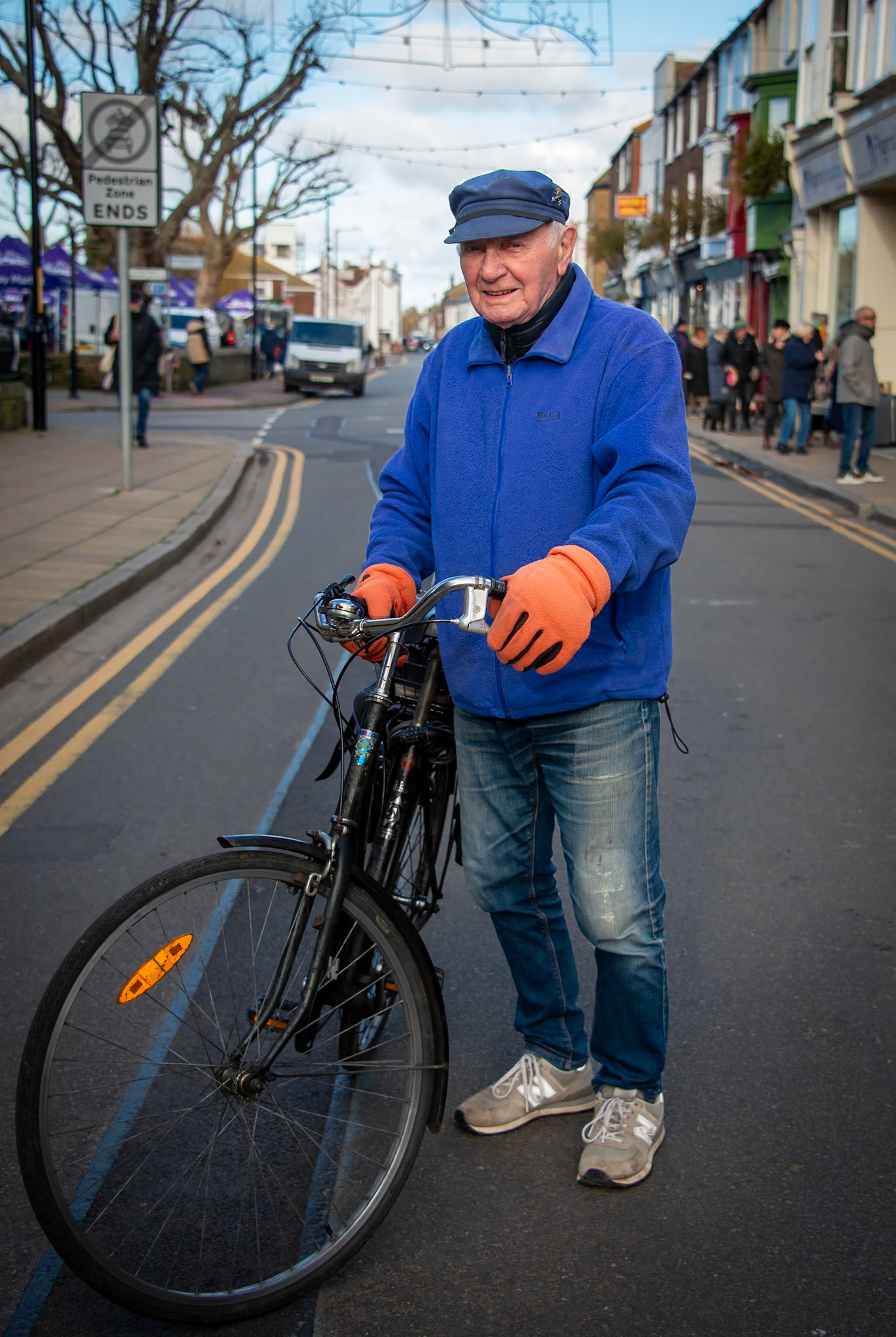 Joe, a life-long photographer. High Street, Deal, 6th January, 2024.