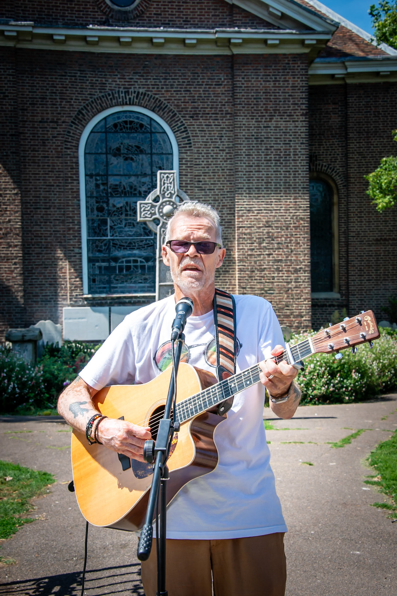 Paul at the Buskathon, St George's Church, 20th July
