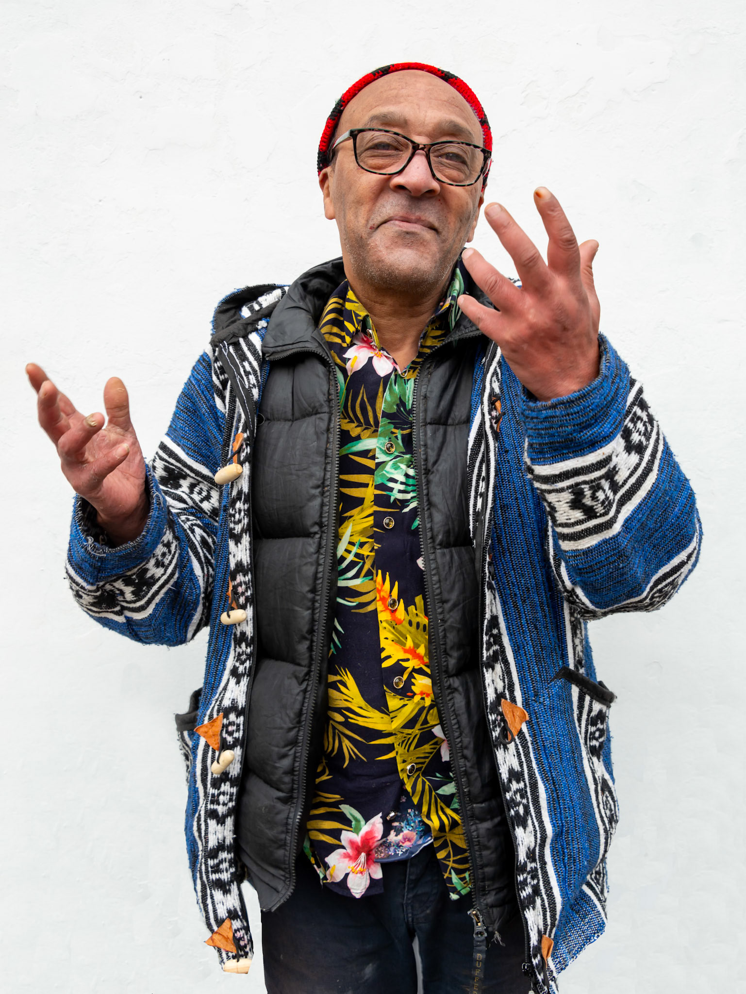 Ben, a lover of colourful shirts and part time linguist with Border Force. St Georges Road, 28th December, 2024. 