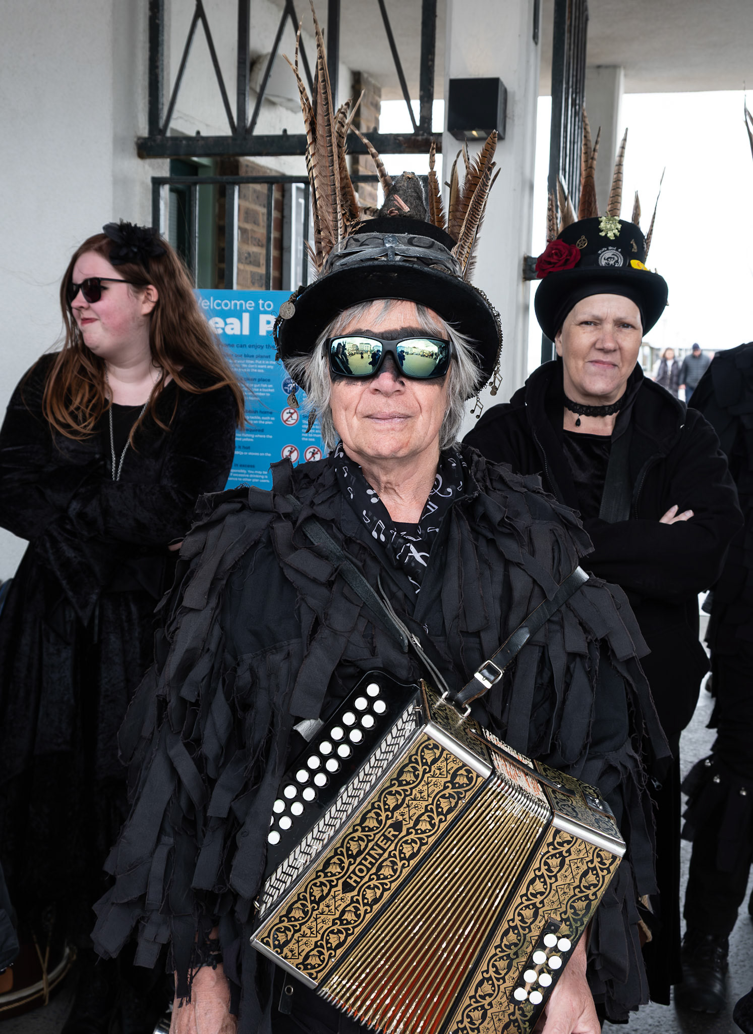 Wolfshead and Vixen Morris Dancers visiting from Rochester. Deal Pier, 16th May, 2026. https://wolfsheadandvixen.com/
