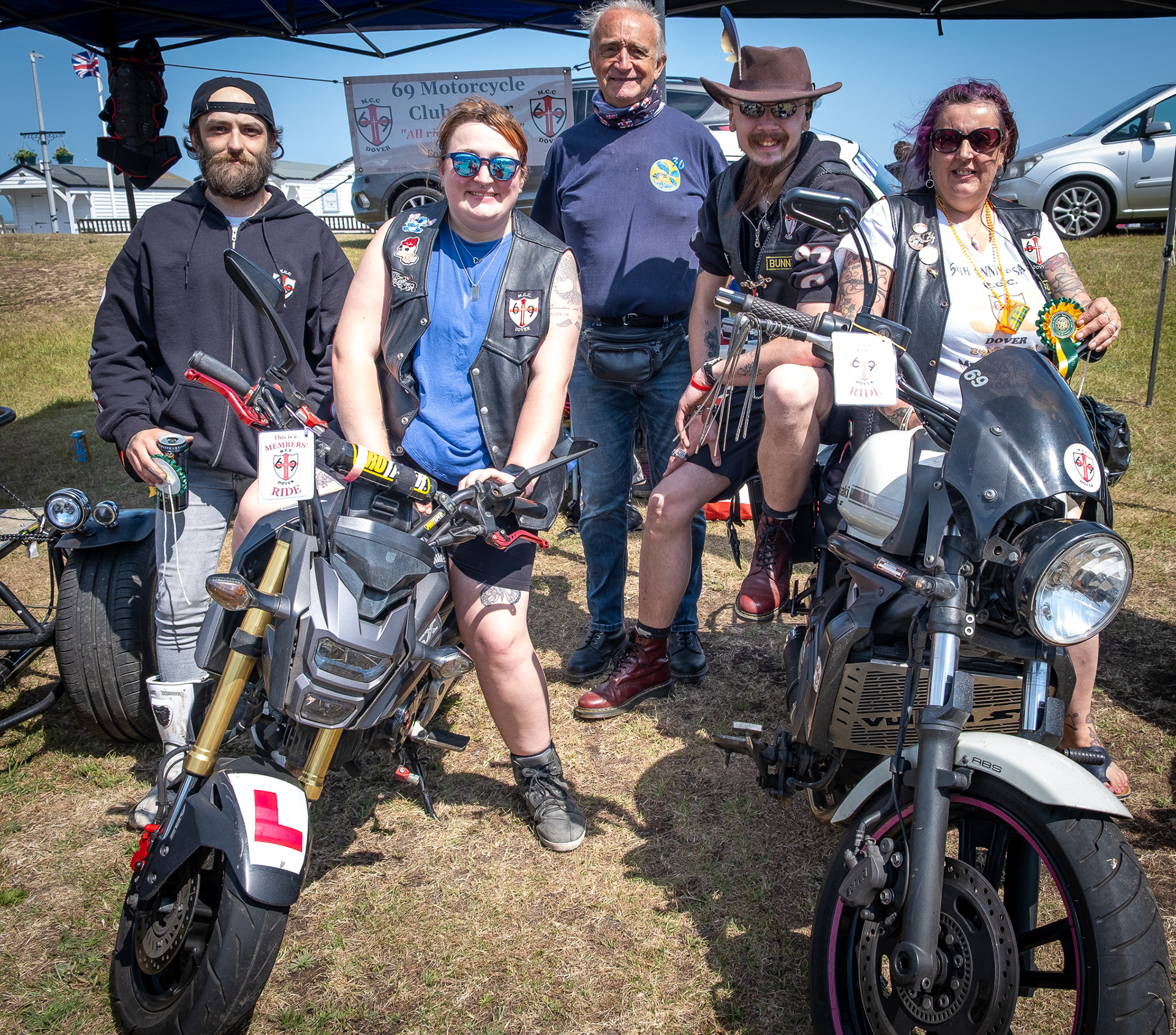 Riders at the Walmer Motorbike Show, 14th June.