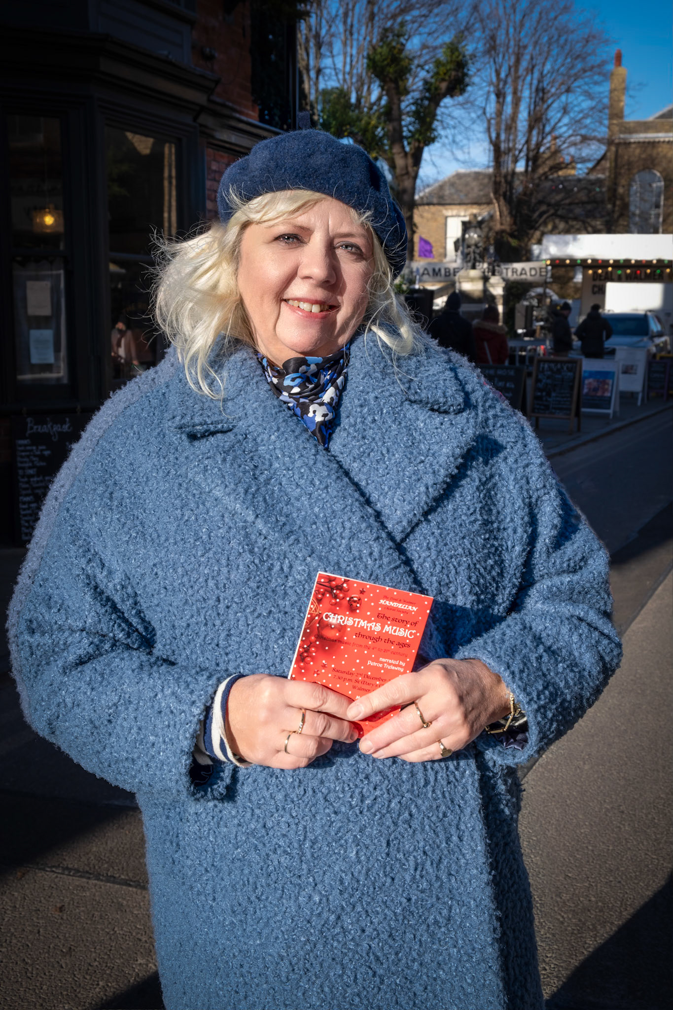 Ann, a former Headteacher, now a Counsellor. Ann was promoting the Deal and Walmer Handelian Choral Society Concert: Christmas Music Through the Ages, St Mary's Church, Walmer, Saturday 2nd December, 2023.