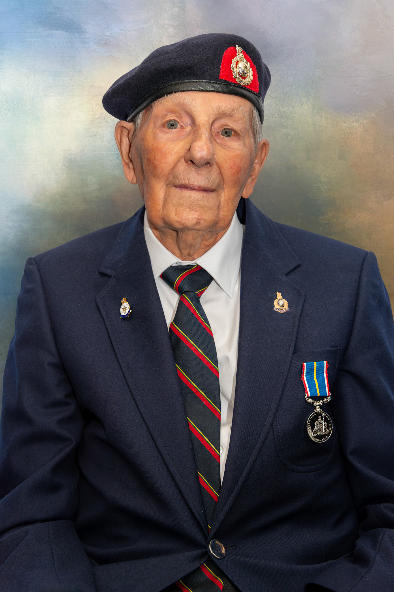 Peter Hall who joined the Marines in 1946 and served on the Battleship, HMS Ansam in the Atlantic. On leaving the Marines he became a chauffeur. He has been married for 72 years.The Strand, Walmer, 16th May, 2025.