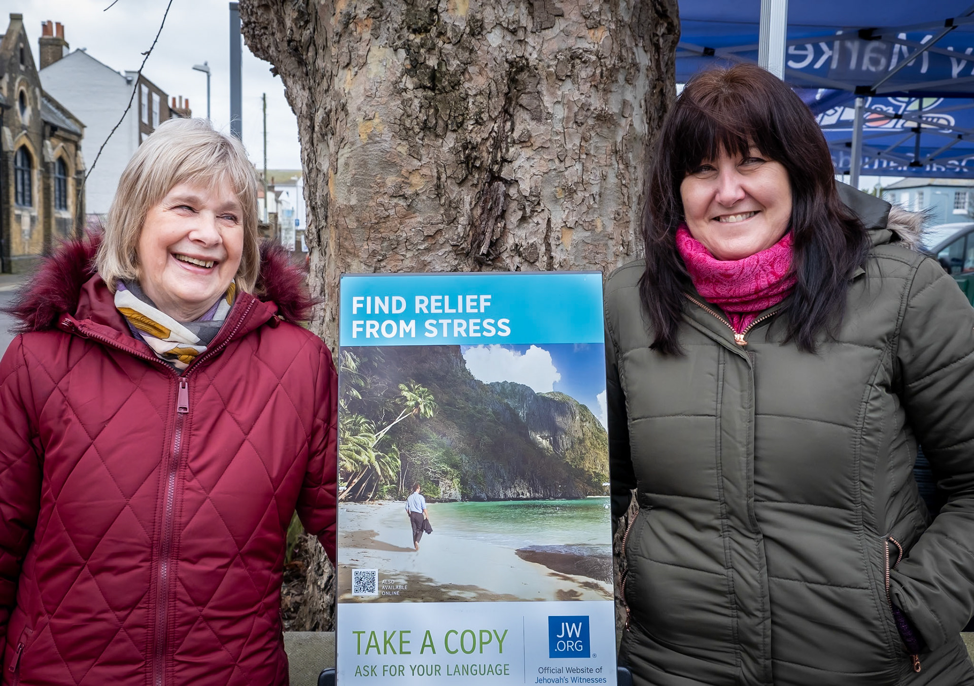 Frankie and Nikki, Jehovah's Witnesses, and both great fun, Deal Market. Frankie is retired but works as a volunteer. Nikki runs an ironing business and describes herself as The Iron Maiden of Eastry.