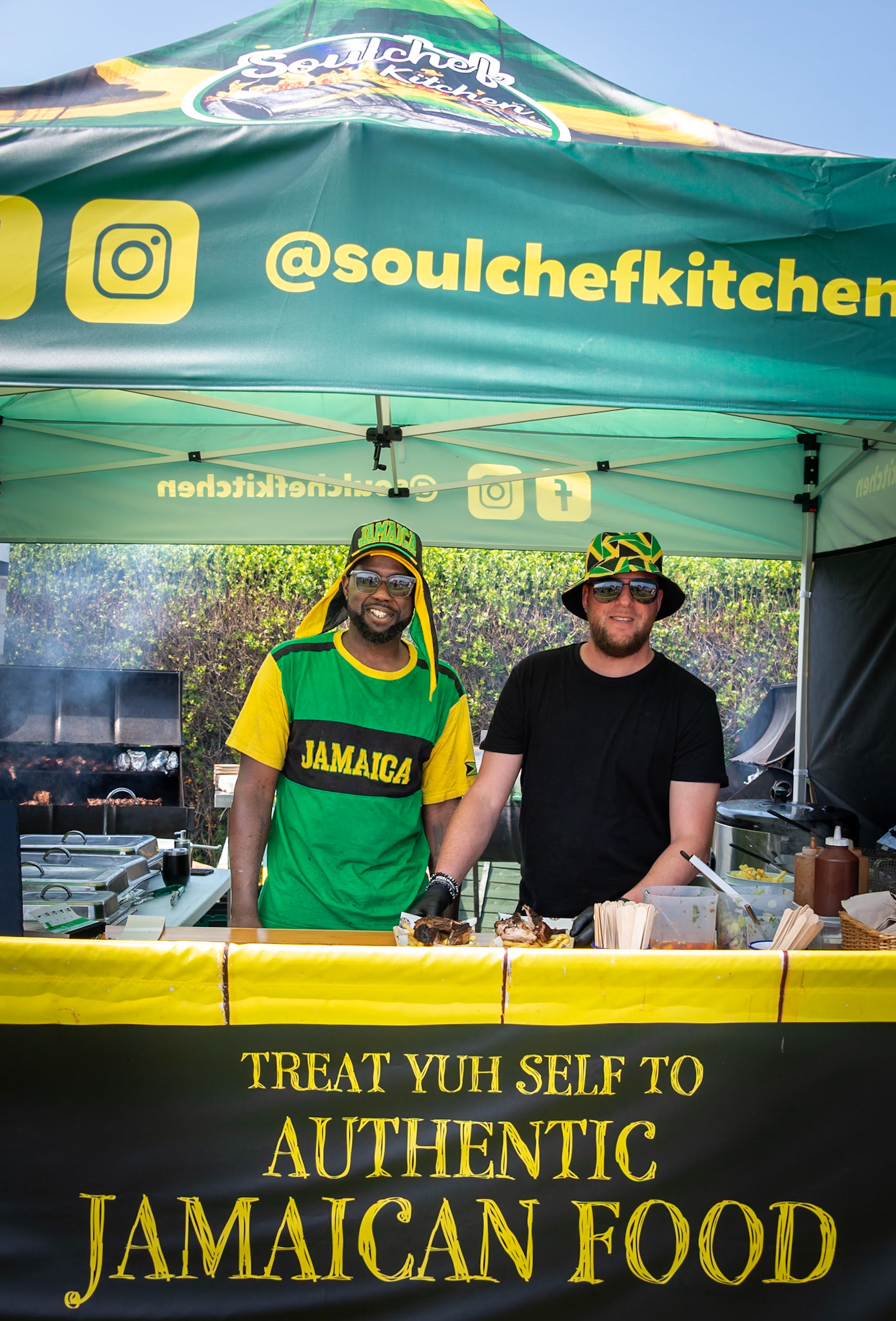 Dexter, the Deal Soul Chef. Real Jamaican food at the Deal Food Festival, 2nd May, 2025. 