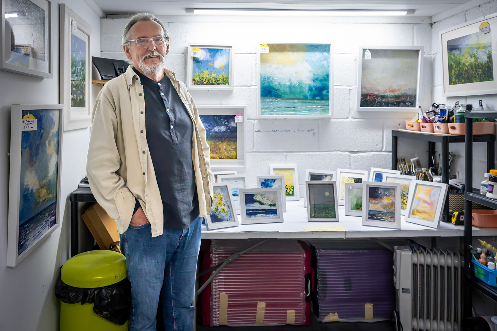 Neil Pettie, acrylics and mixed media.