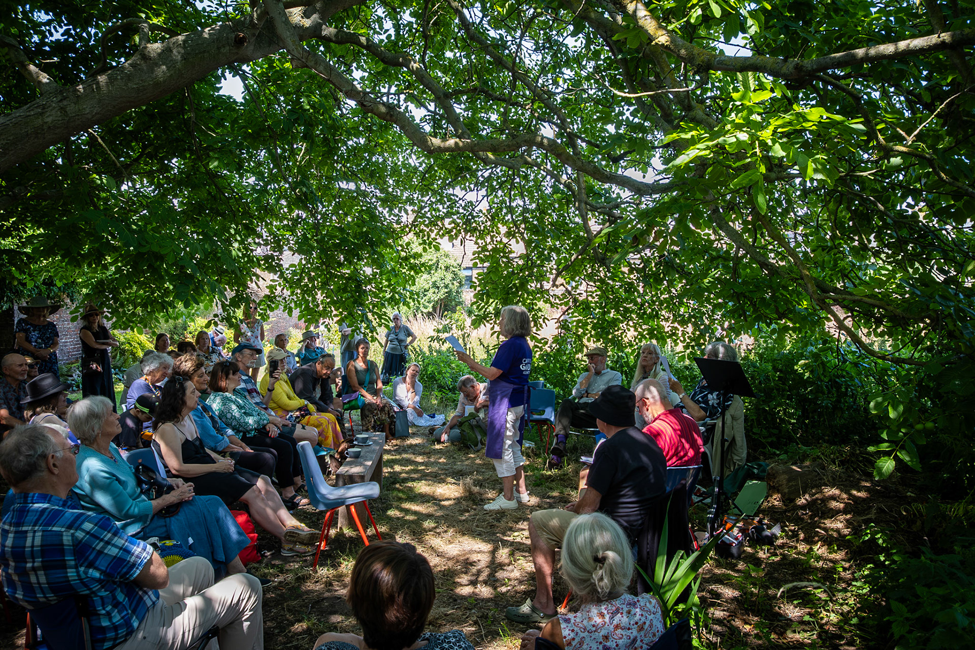 Poetry readings at the Captains Garden Open Day 
