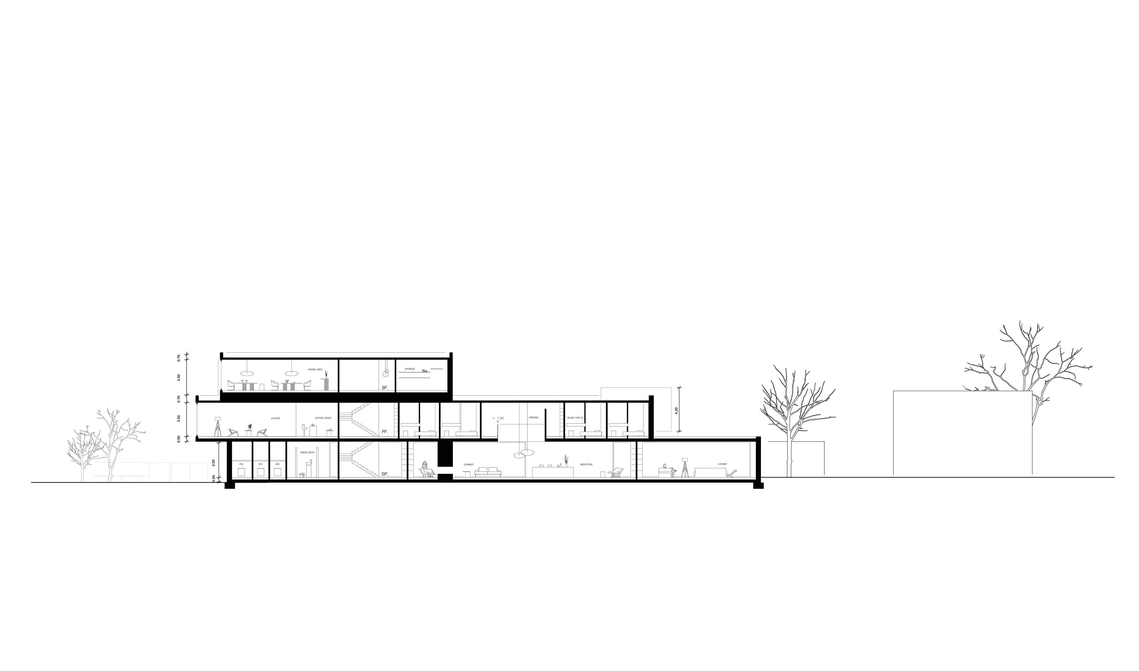 SHORT SECTION WITH CONTEXT, CUT A-A