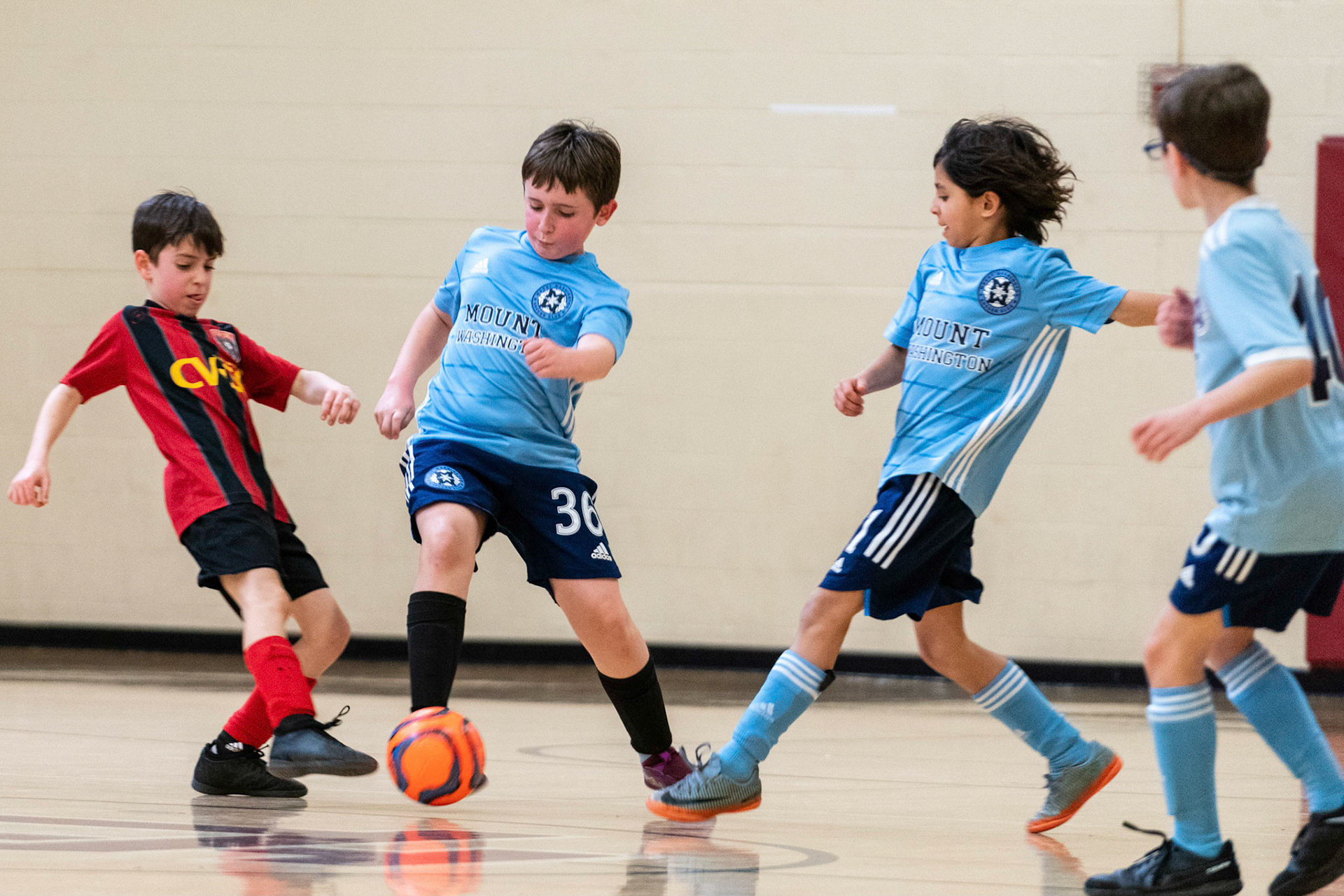 Graham intercepts a pass as Mt Washington defeats Charles Village Black 11-3 on Saturday, February 18, 2023.