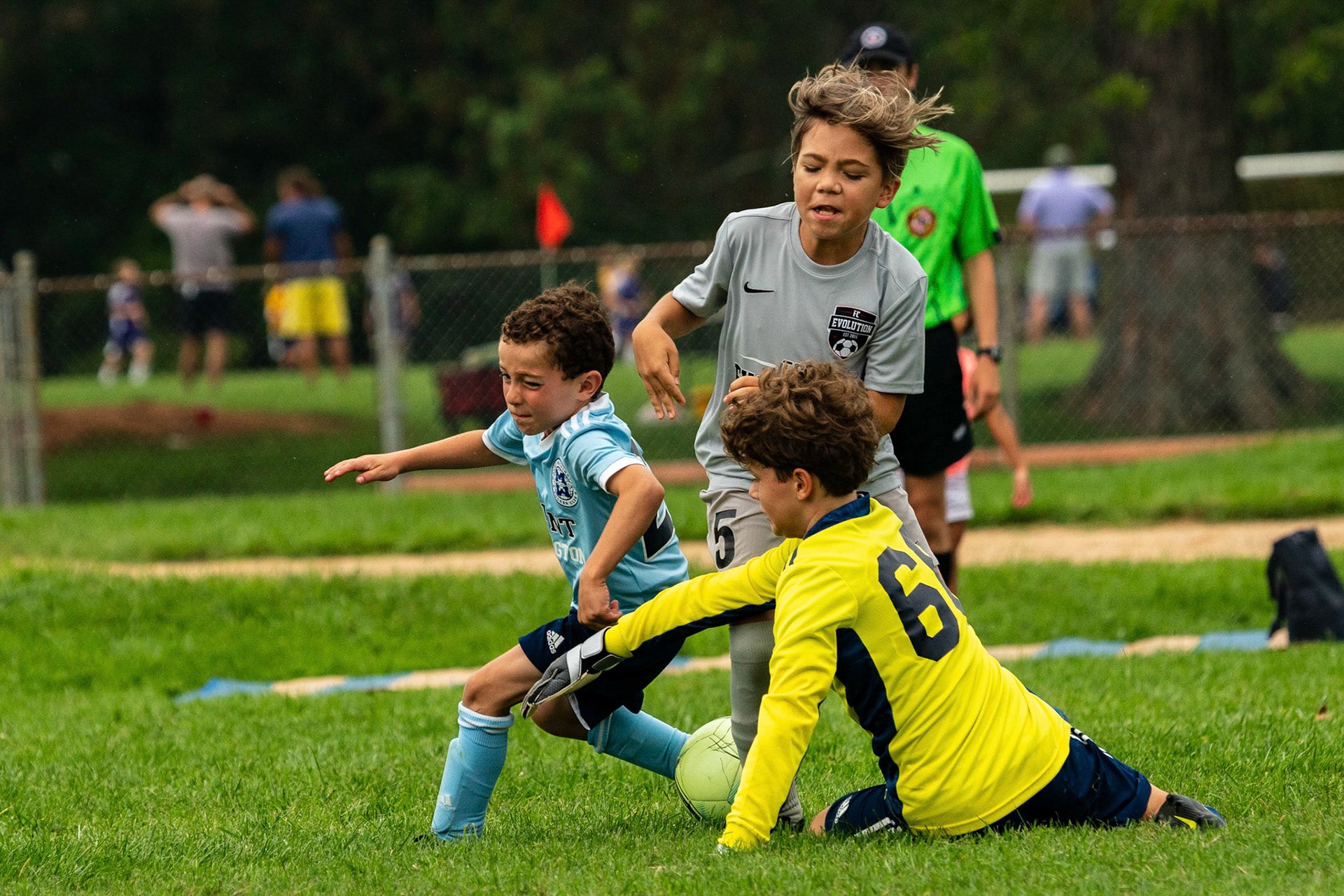 The Mt. Washington U10 Travel soccer team plays in the Labor Day Tournament.
