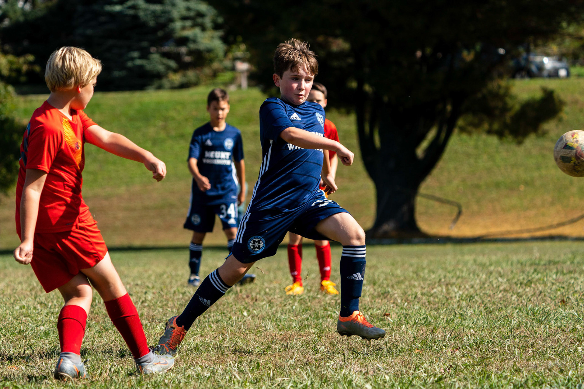 Grahams streaks across midfield to get the ball away at Phoenix FC Sunday, October 16, 2022.