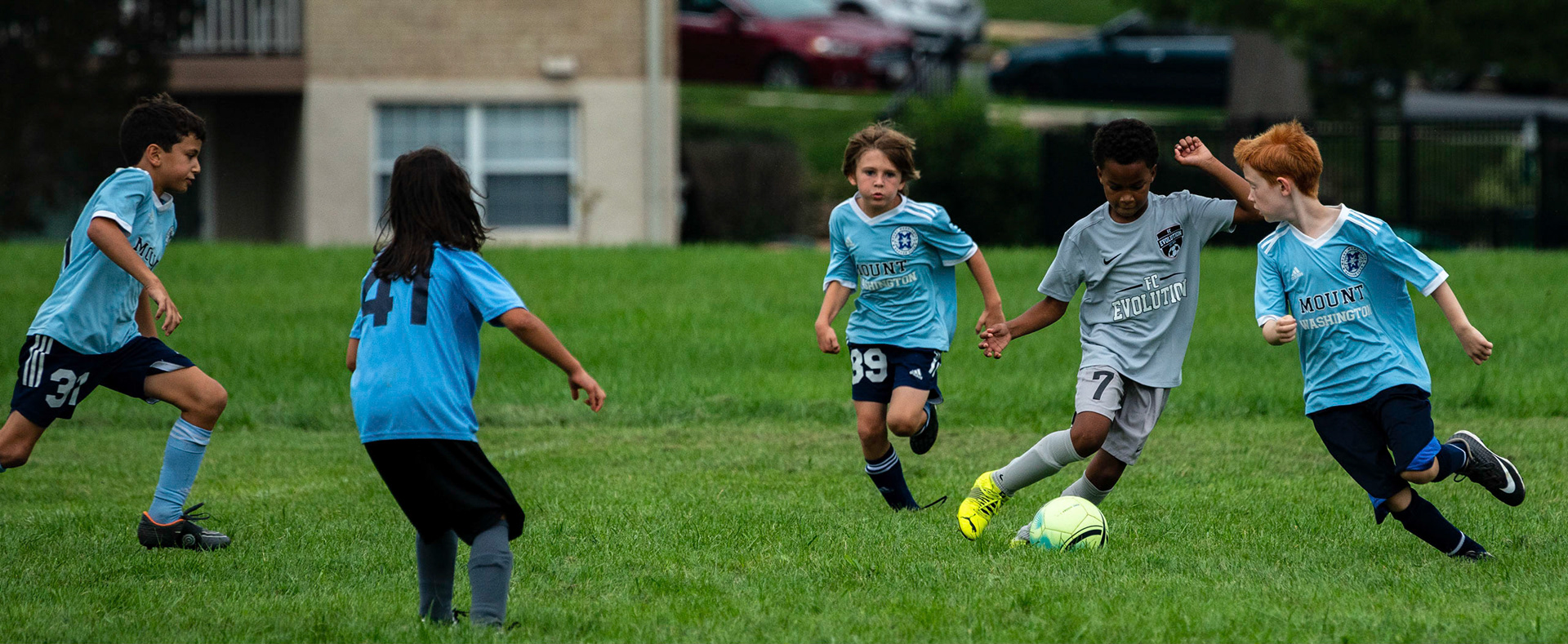 The Mt. Washington U10 Travel soccer team plays in the Labor Day Tournament.