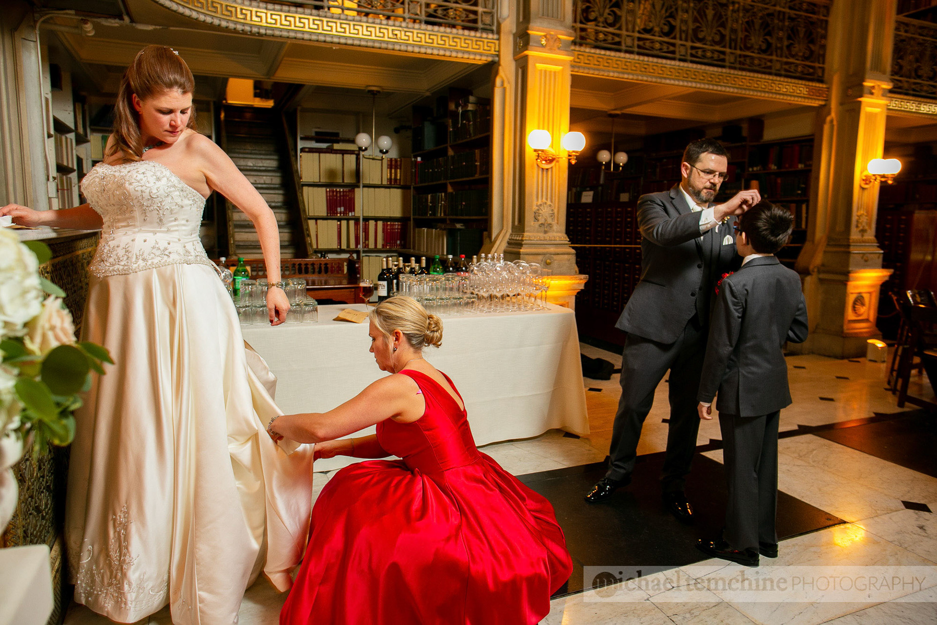 Denise and Sylvain's Peabody Institute wedding on March 2, 2019 in Baltimore, MD