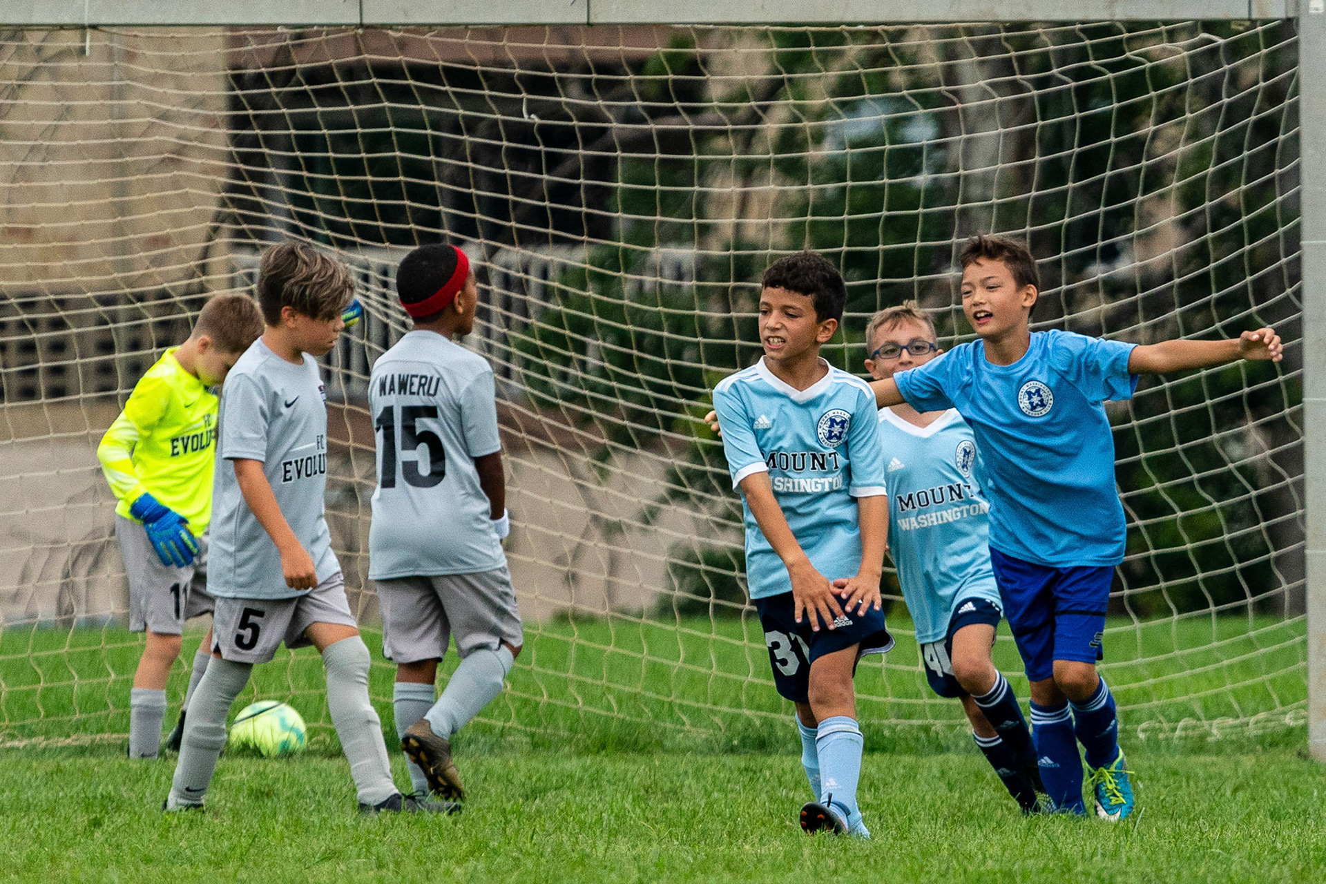 The Mt. Washington U10 Travel soccer team plays in the Labor Day Tournament.