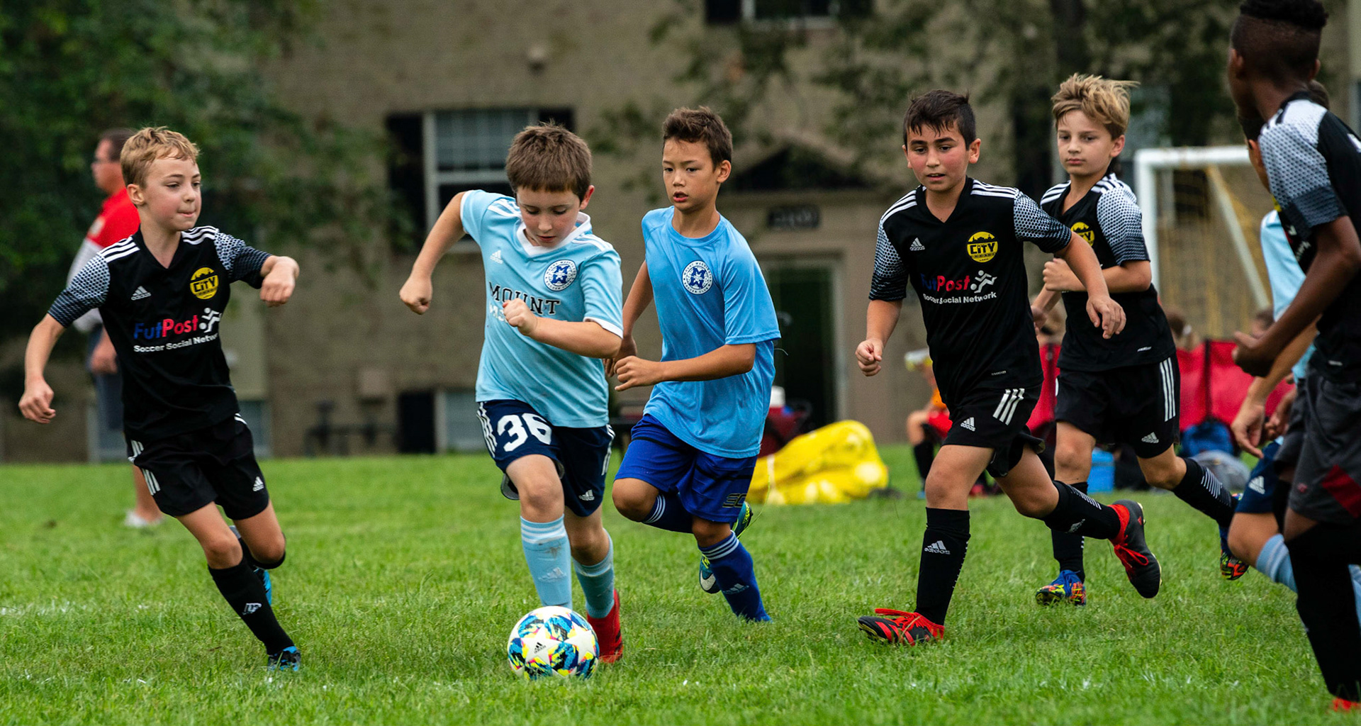 The Mt. Washington U10 Travel soccer team plays in the Labor Day Tournament.