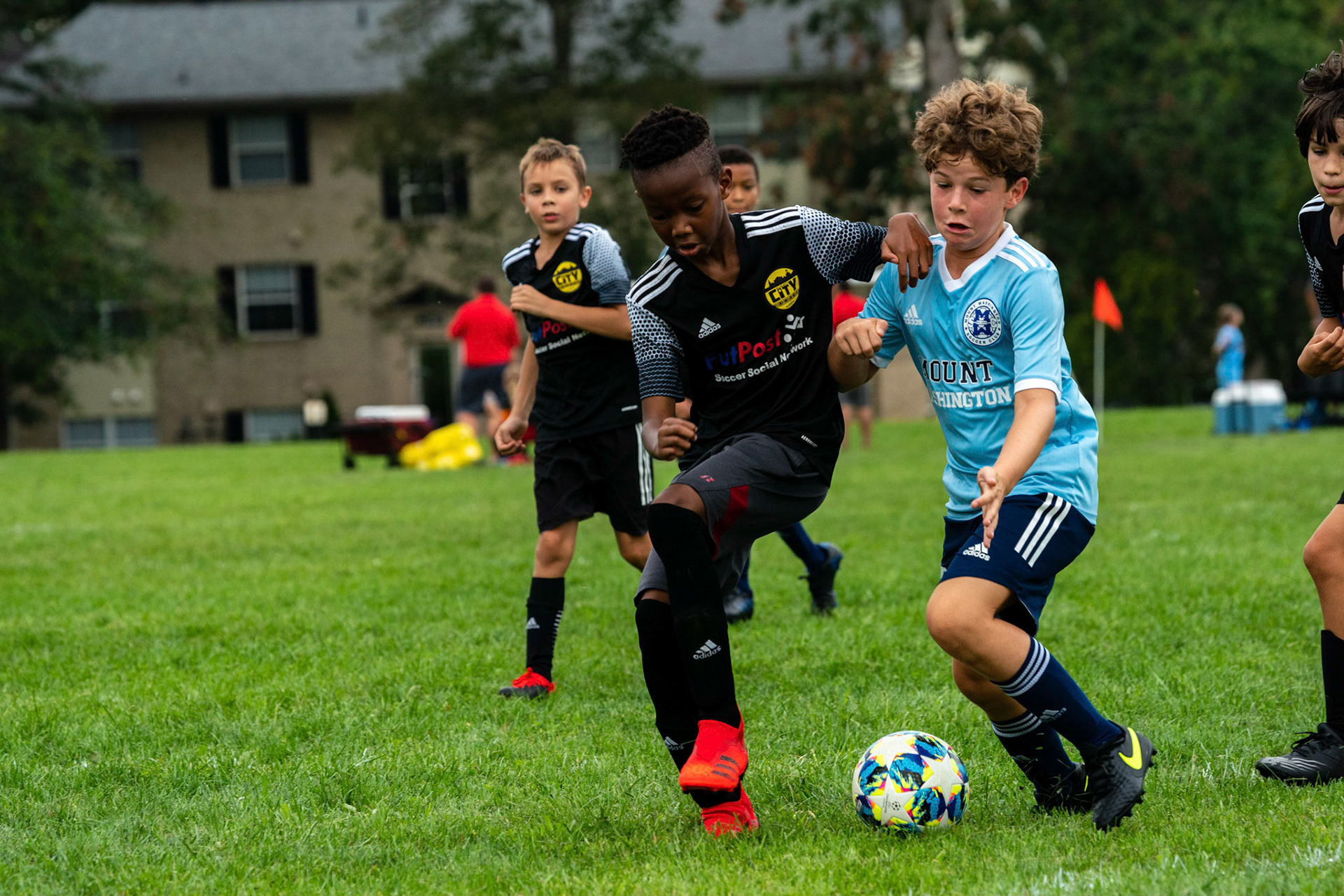 The Mt. Washington U10 Travel soccer team plays in the Labor Day Tournament.