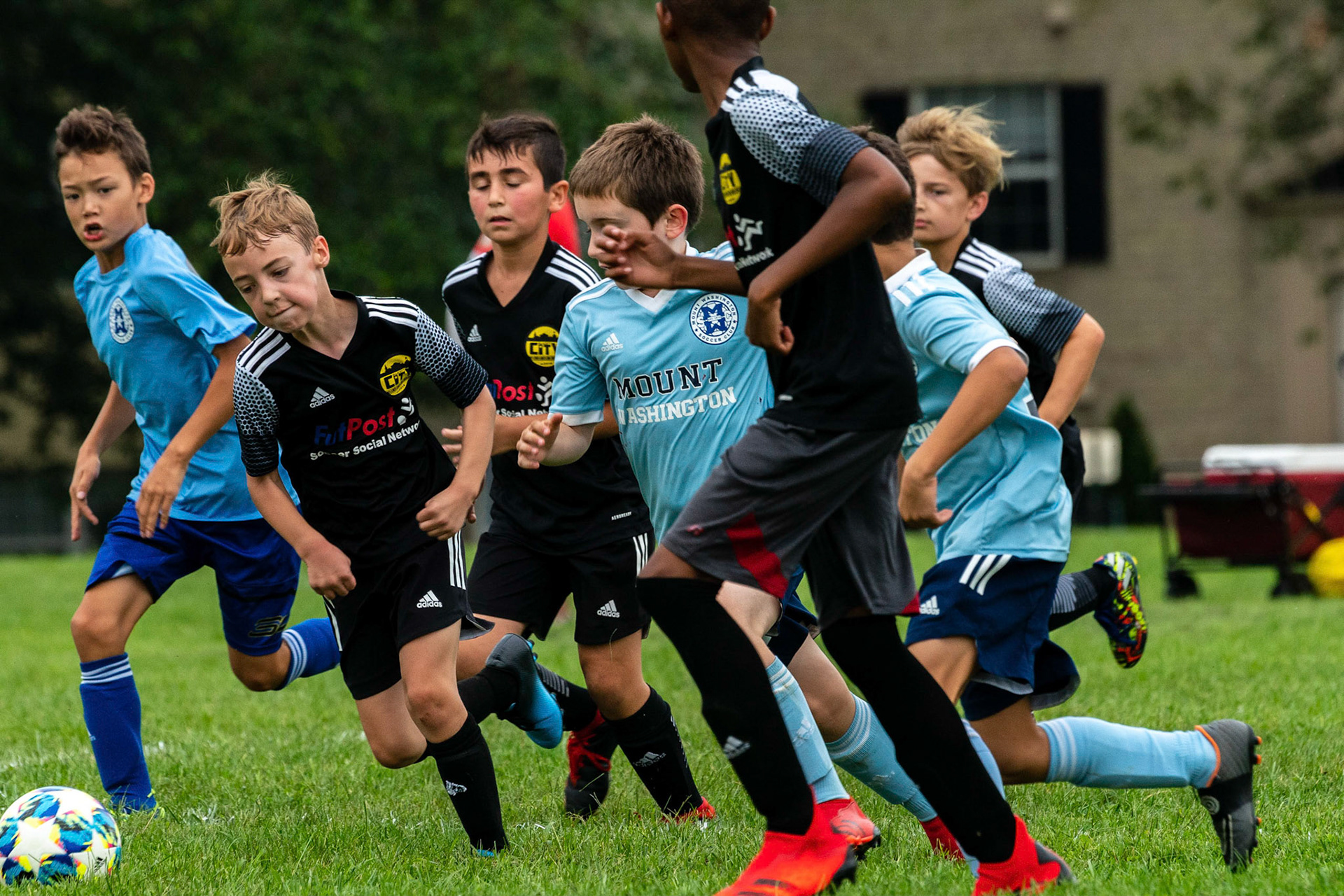 The Mt. Washington U10 Travel soccer team plays in the Labor Day Tournament.