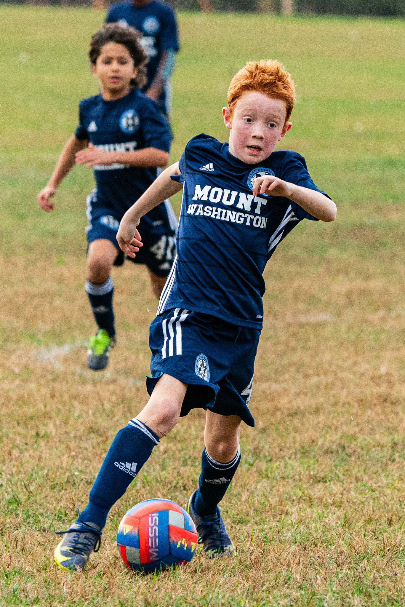 Calvin runs unopposed through midfield as Mt. Washington defeats Freedom SC 2-1 in their final game of fall 2022.