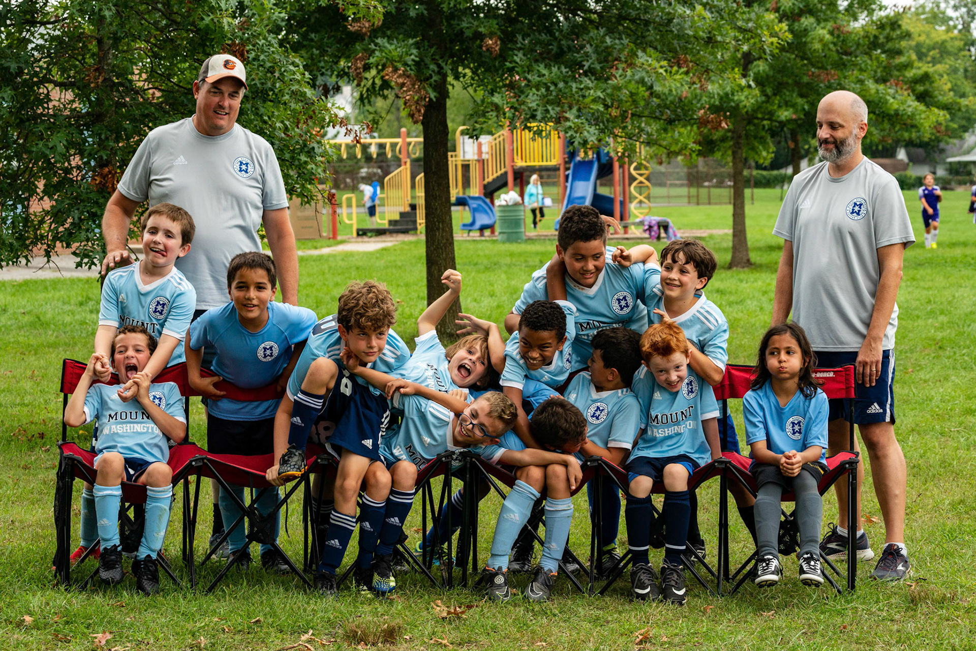 The Mt. Washington U10 Travel soccer team plays in the Labor Day Tournament.
