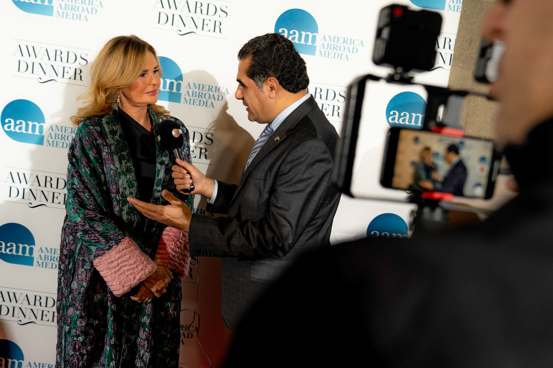 America Abroad Media (AAM) presents their annual gala awards dinner at the Andrew Mellon Auditorium in Washington D.C. on Tuesday, November 5, 2019. Honorees included Egyptian actress Yousra, Iranian activist and journalist Masih Alinejad, and film director Peter Berg.