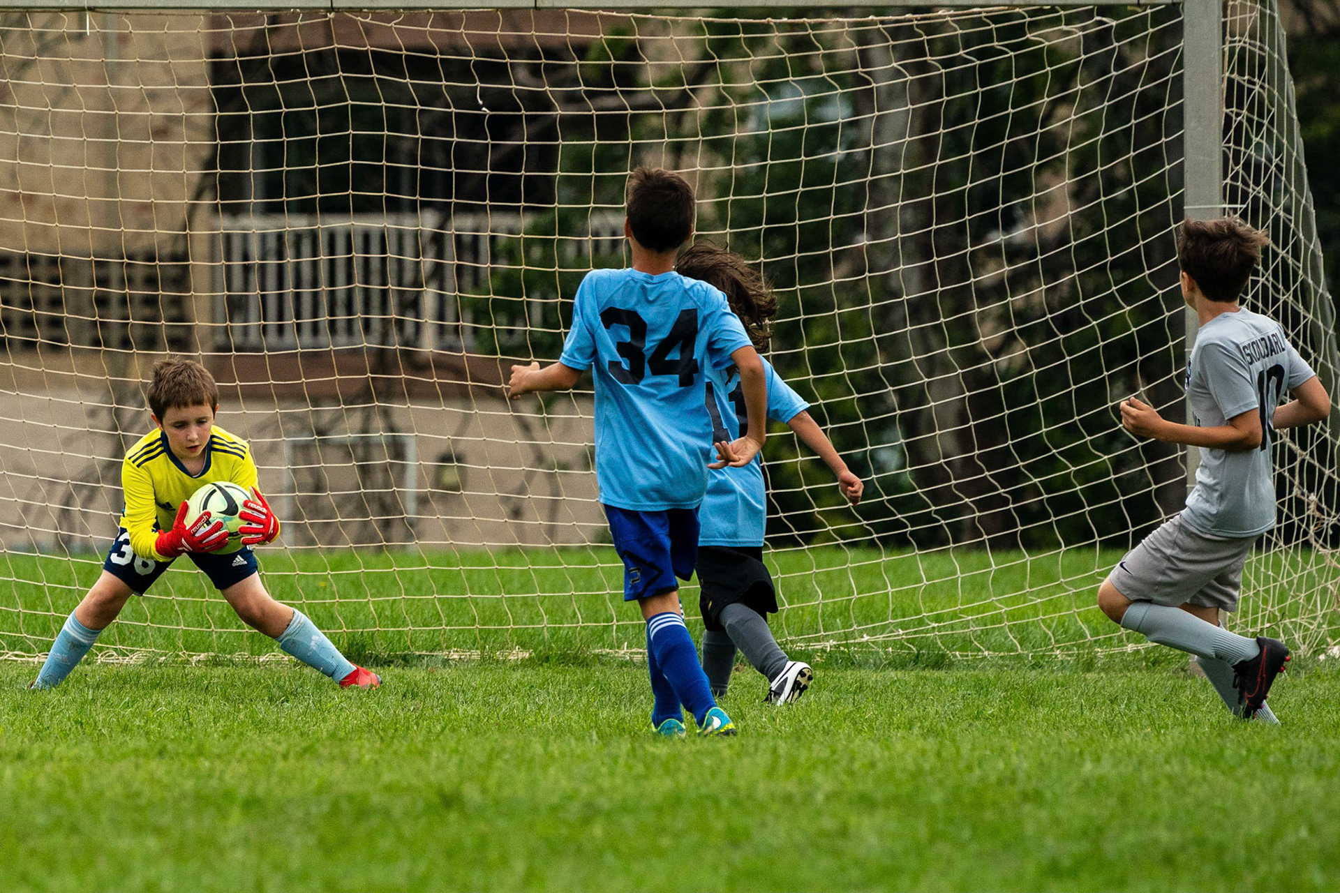 The Mt. Washington U10 Travel soccer team plays in the Labor Day Tournament.