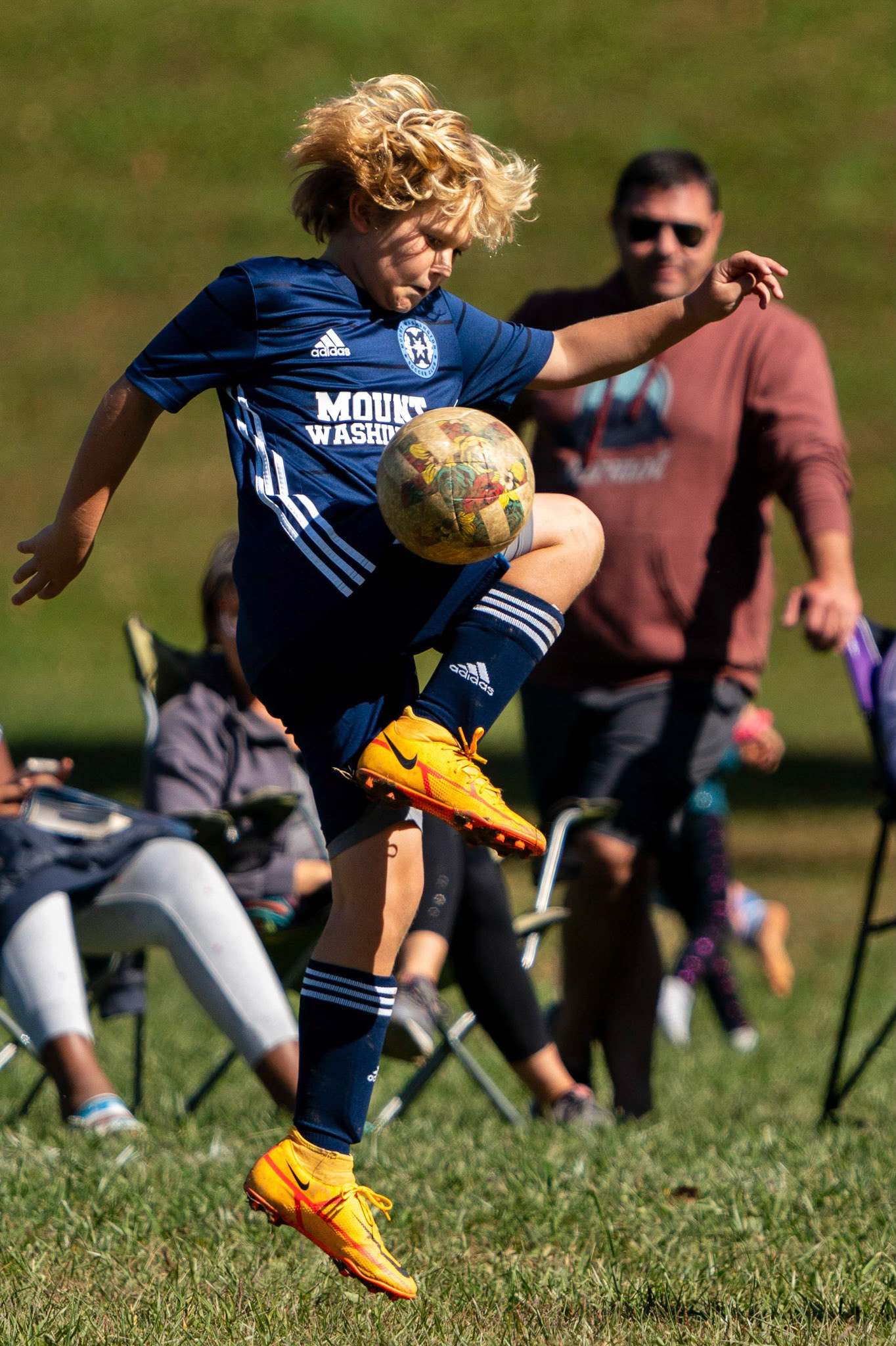 Reed rises to trap the ball playing away at Phoenix FC Sunday, October 16, 2022.