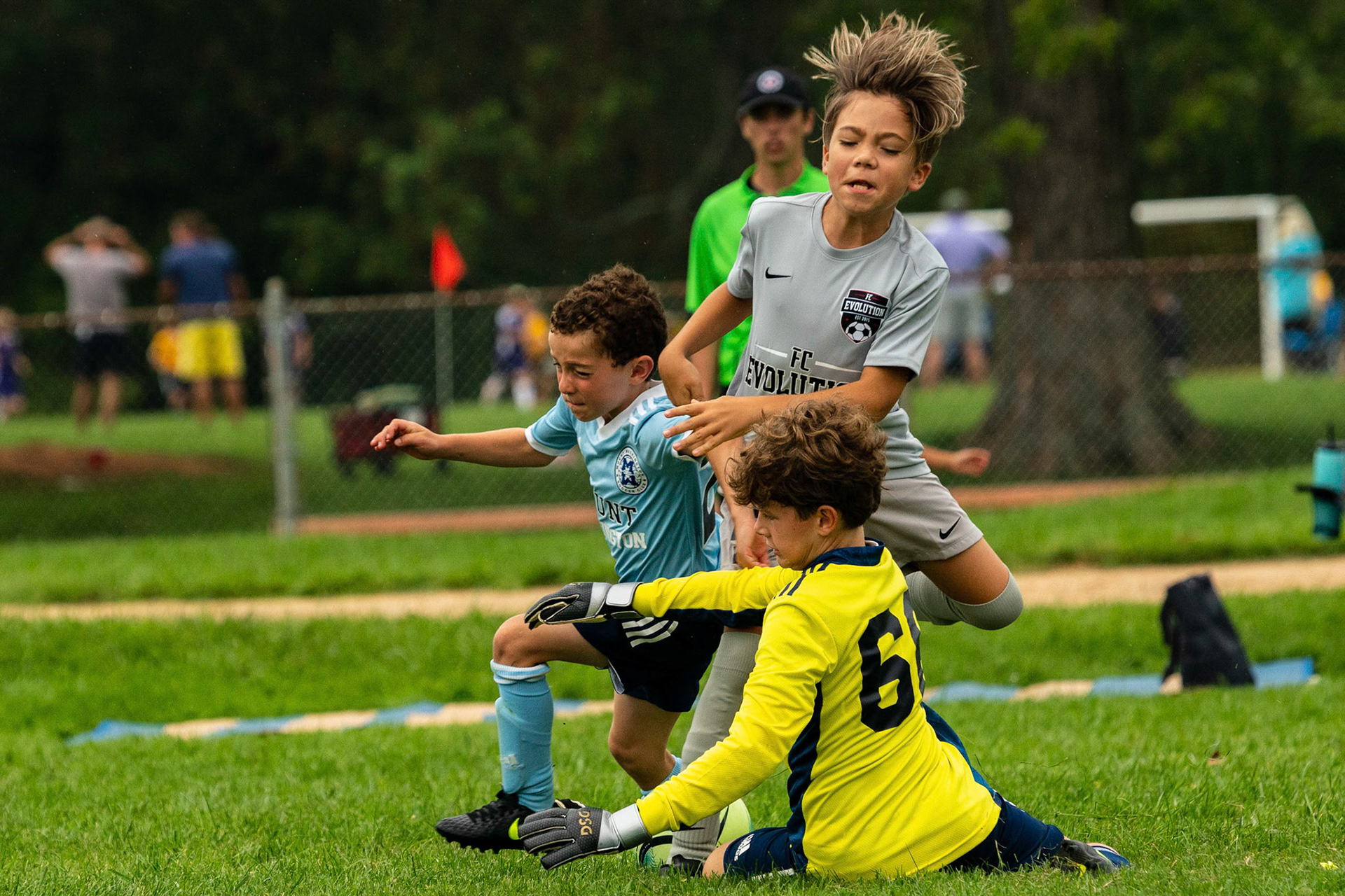 The Mt. Washington U10 Travel soccer team plays in the Labor Day Tournament.