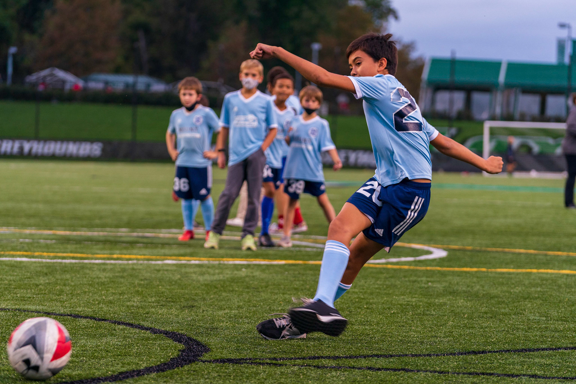 Members of the Mt. Washington Soccer Club (rec and travel) visited the Loyola Greyhounds for a game against Lafayette on Saturday, October 9, 2021.