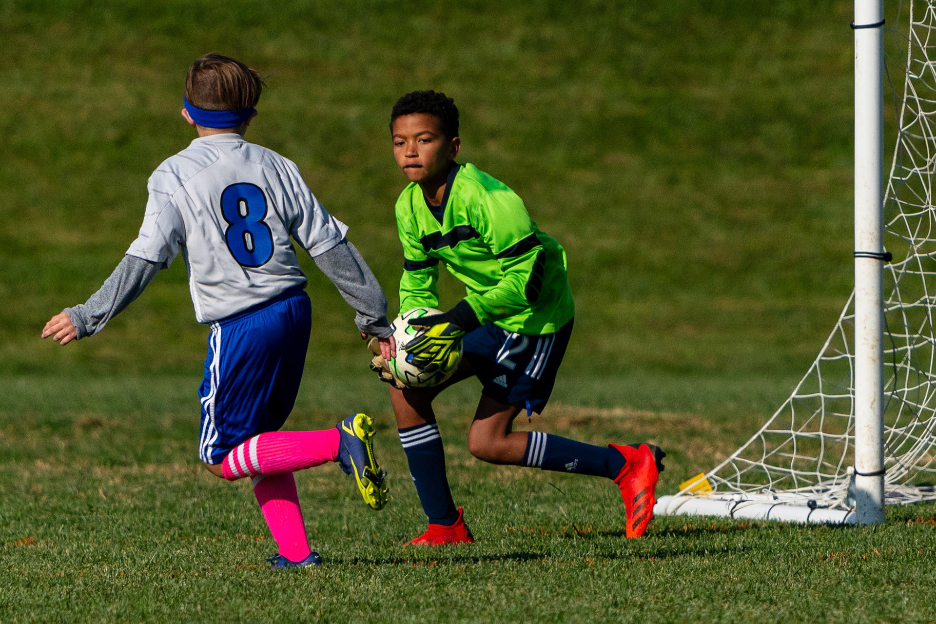 Austen makes another save in Mt. Washington Boy 12 travel team’s 2-1 win over the Baltimore Bays on October 8, 2022.