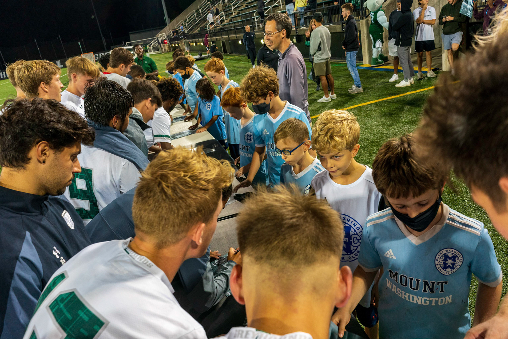 Members of the Mt. Washington Soccer Club (rec and travel) visited the Loyola Greyhounds for a game against Lafayette on Saturday, October 9, 2021.
