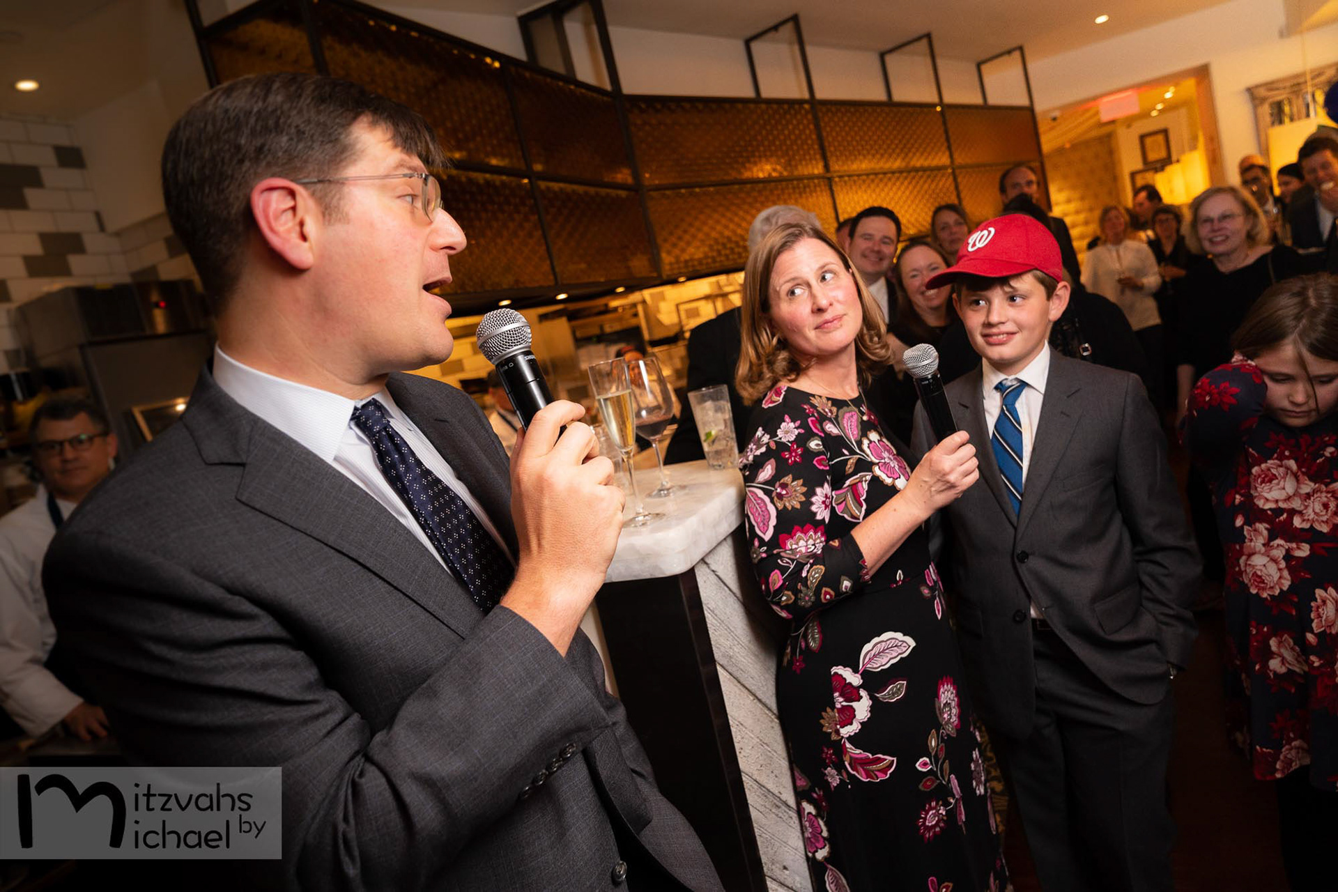 Ben’s Temple Micah Bar Mitzvah kid’s party at Pinstripes in Georgetown and family dinner at Sfoglina in Van Ness.