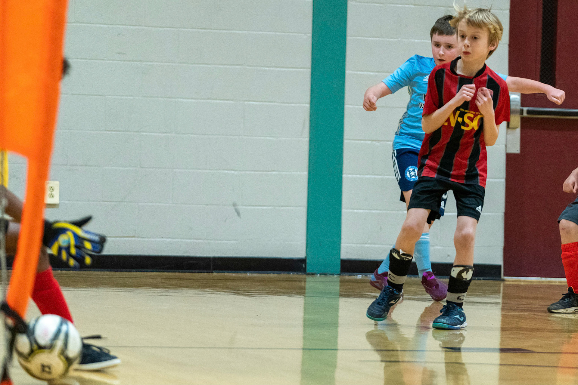 Graham scores in the second half of the Mt. Washington Soccer 22/23 11-3 victory over  Charles Village.