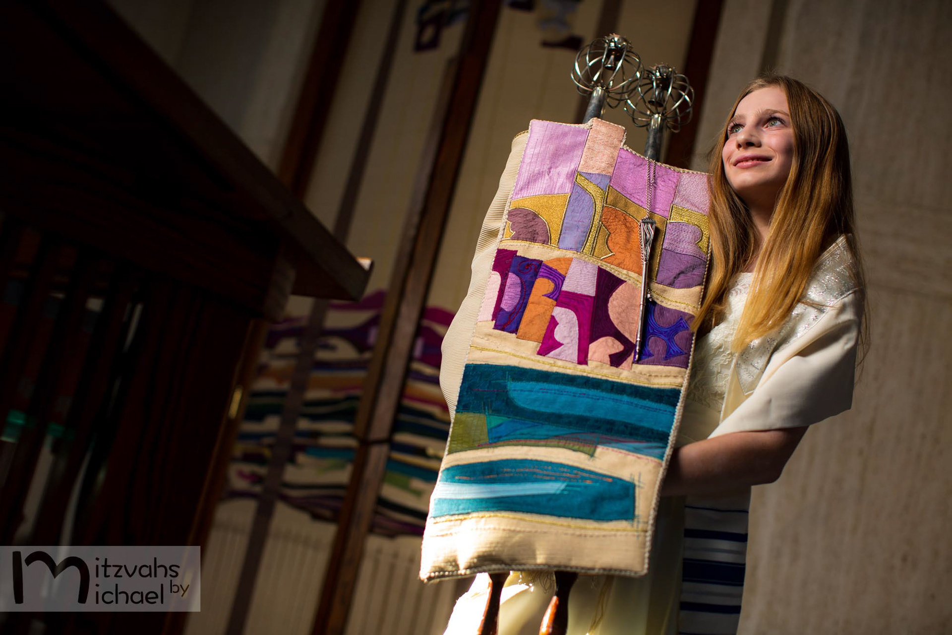 Sydney’s Bat Mitzvah portraits at Temple Rodef Shalom.