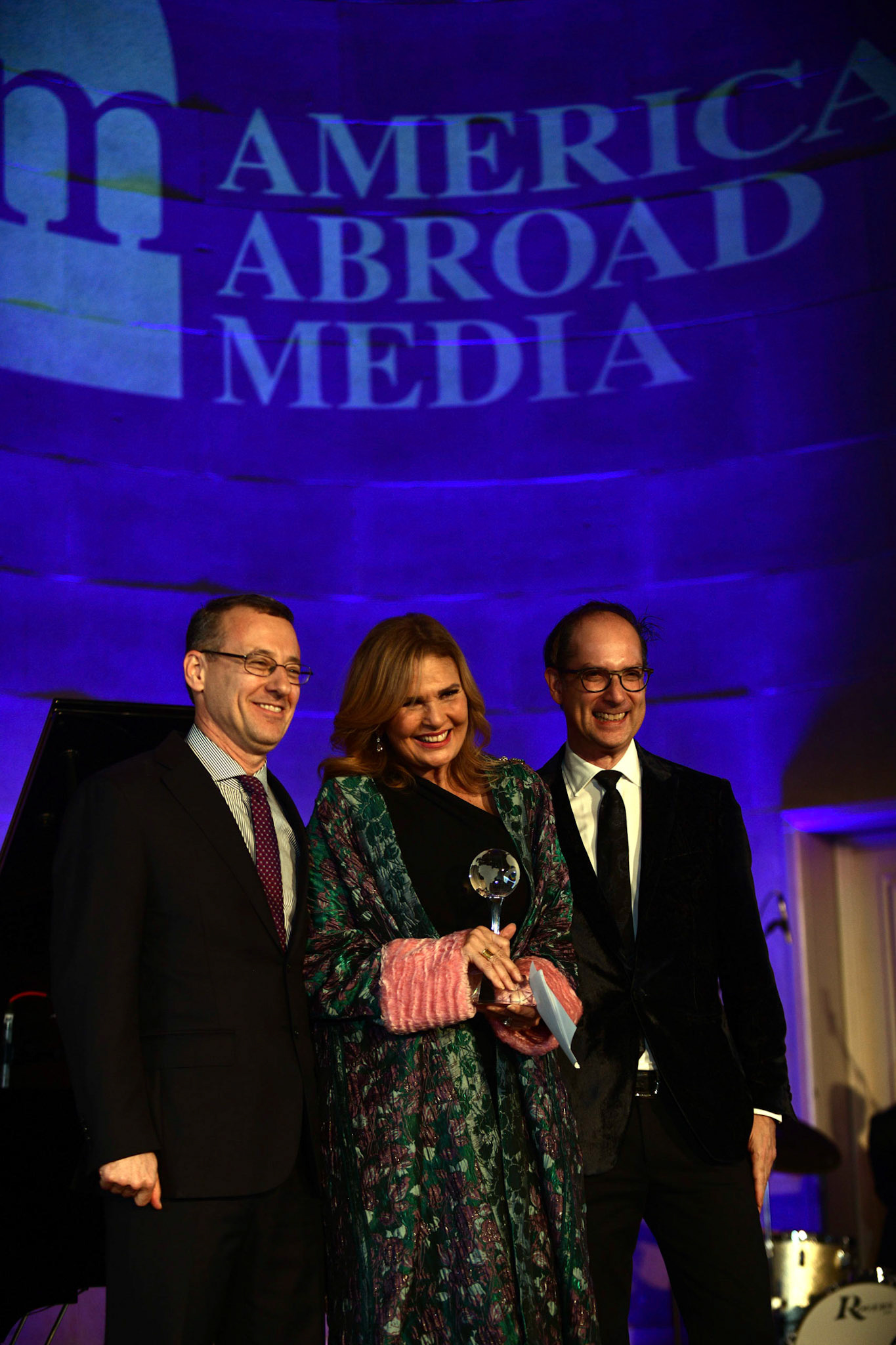 America Abroad Media (AAM) presents their annual gala awards dinner at the Andrew Mellon Auditorium in Washington D.C. on Tuesday, November 5, 2019. Honorees included Egyptian actress Yousra, Iranian activist and journalist Masih Alinejad, and film director Peter Berg.