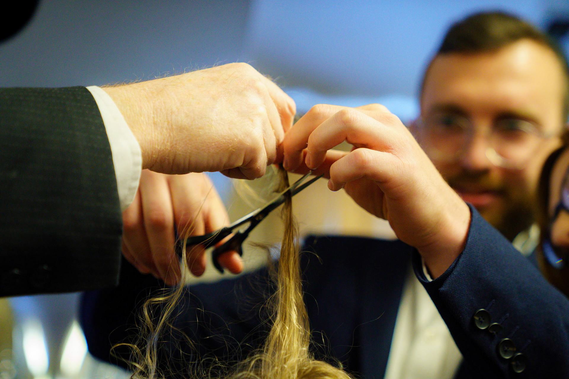 Daniel’s upsherin on the occasion of his third birthday at Rabbi Goldberger’s shul, Tiferes Yisroel.