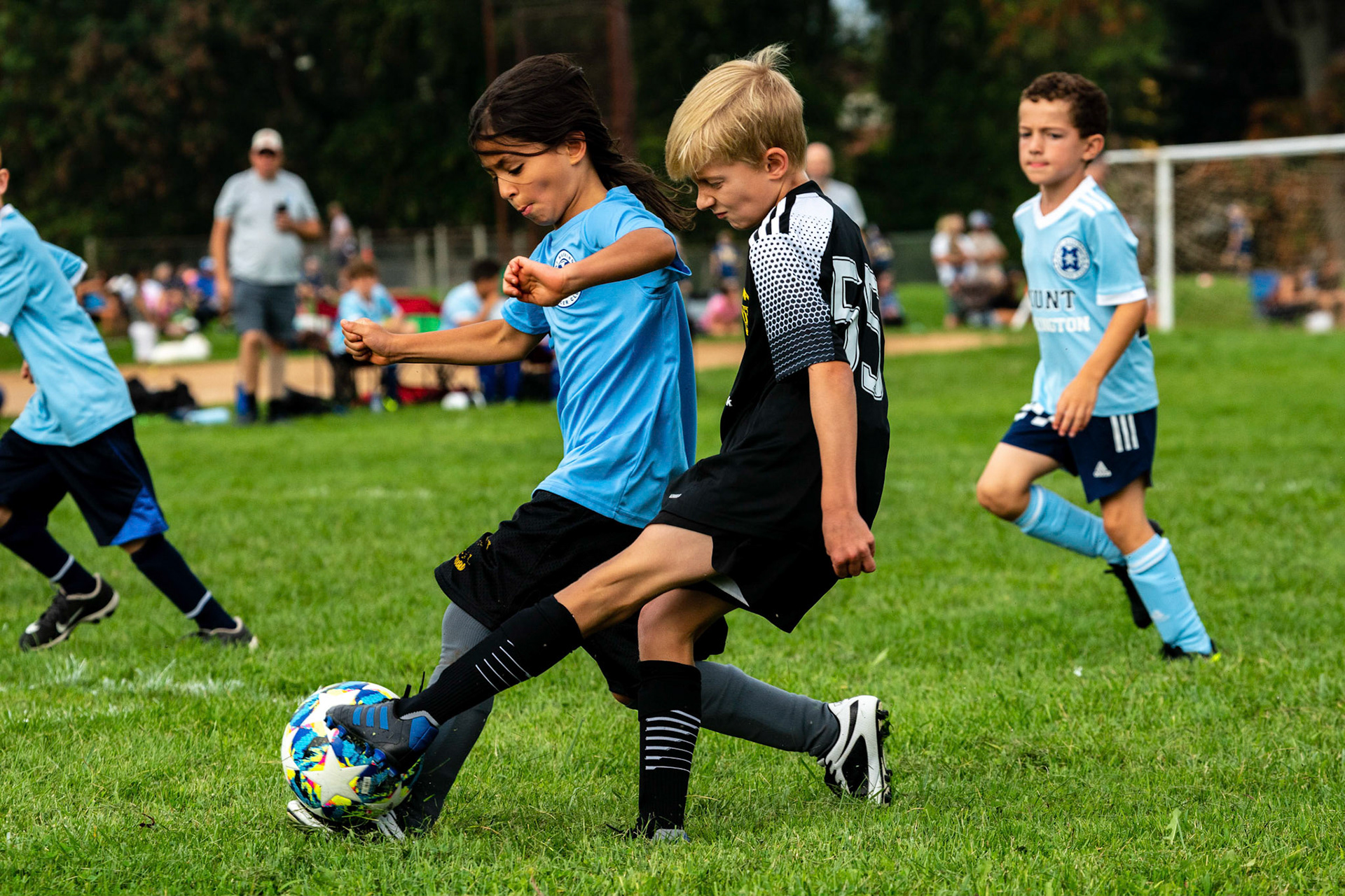 The Mt. Washington U10 Travel soccer team plays in the Labor Day Tournament.