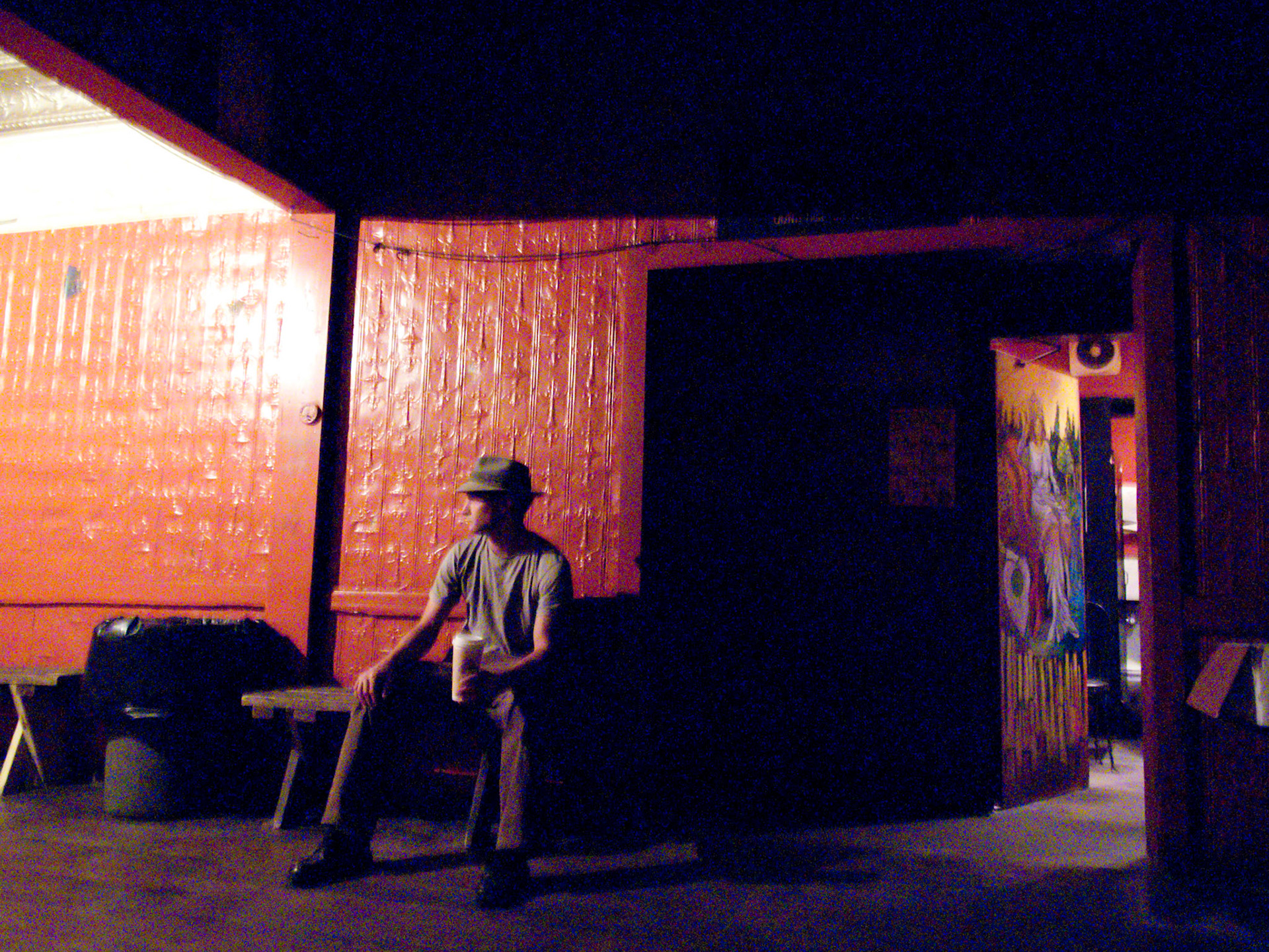 Dude in a hat at the Maple Leaf Bar before The Radiators perform.