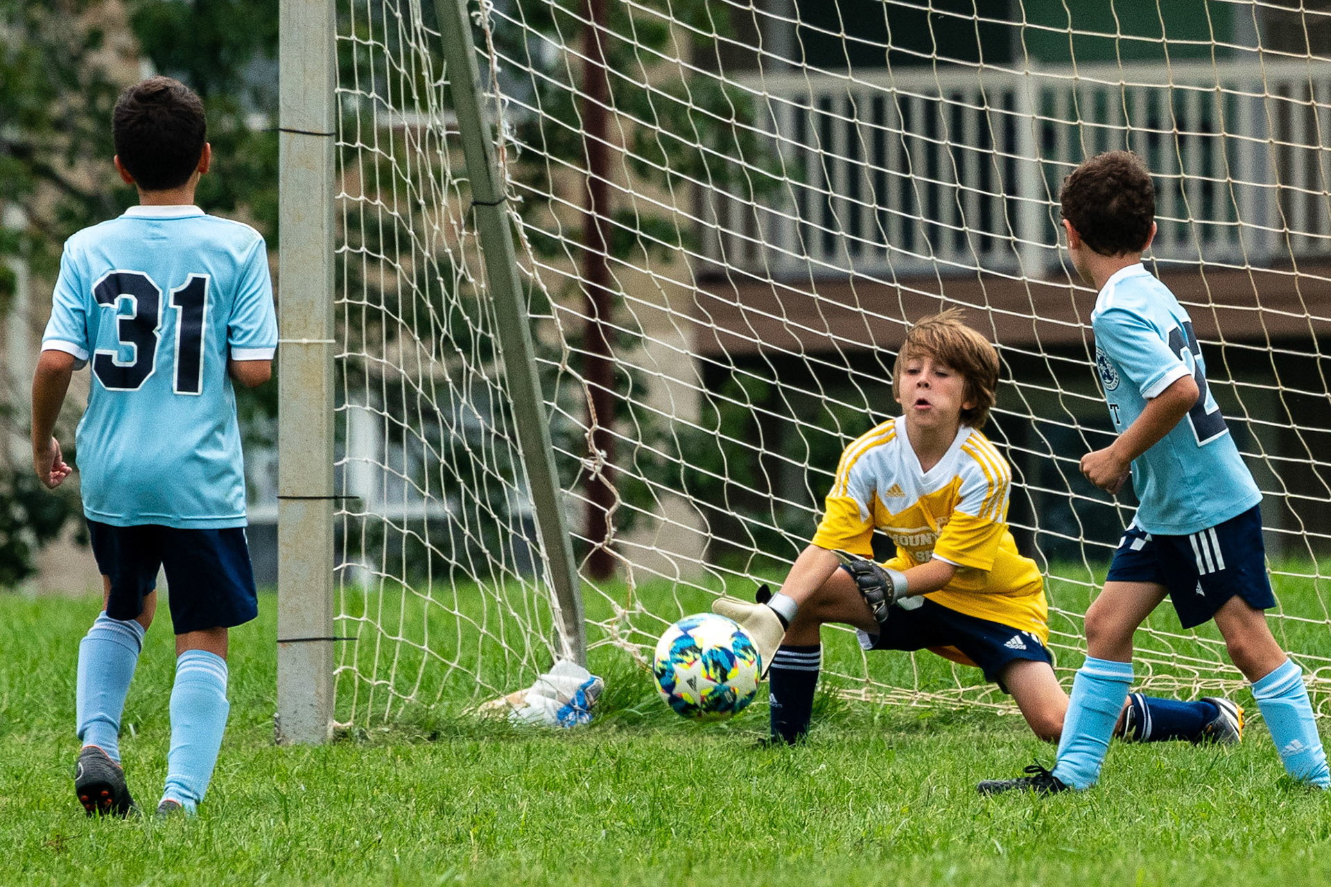 The Mt. Washington U10 Travel soccer team plays in the Labor Day Tournament.
