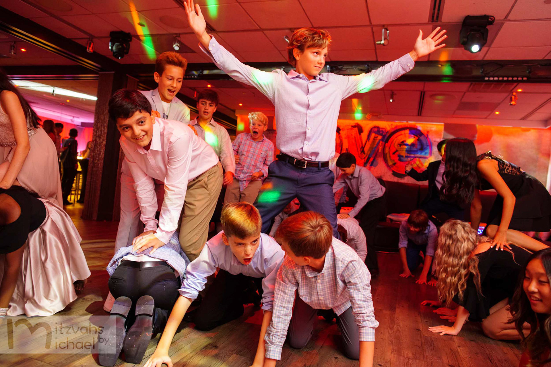 Brandon’s Bar Mitzvah party at The Loft at 4935 in Bethesda, MD.