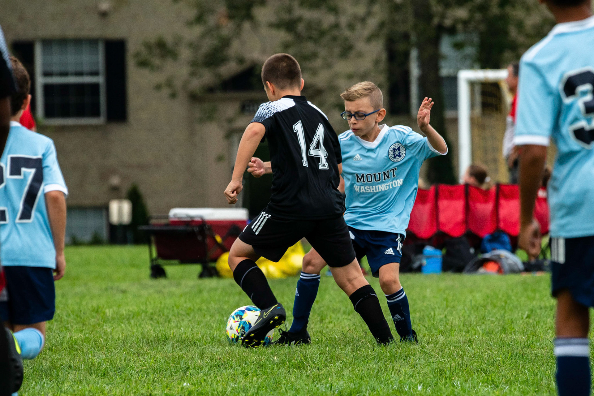 The Mt. Washington U10 Travel soccer team plays in the Labor Day Tournament.