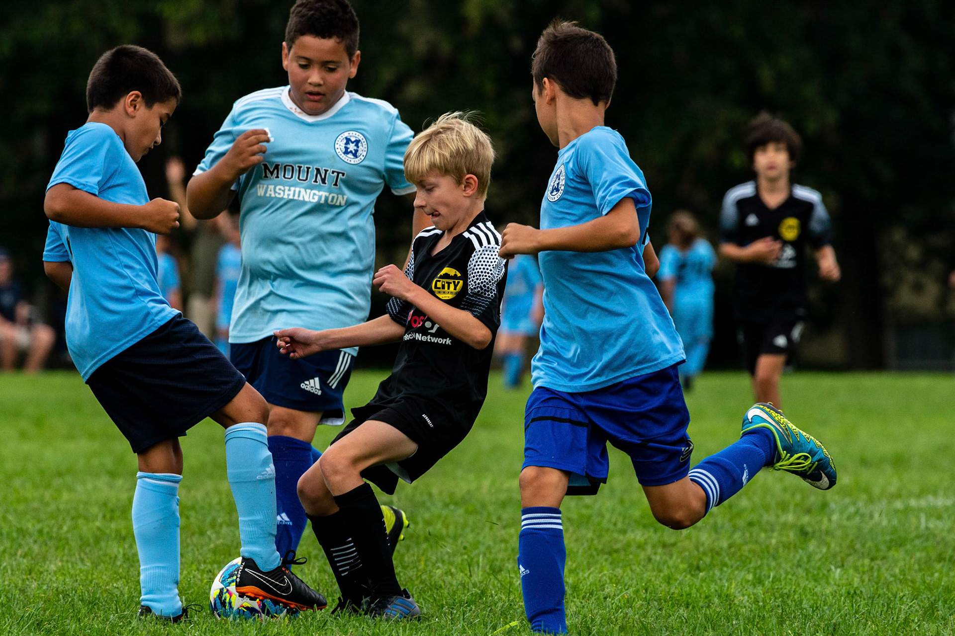 The Mt. Washington U10 Travel soccer team plays in the Labor Day Tournament.